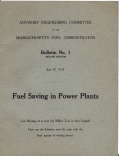 BOOKLET - FUEL SAVING IN POWER PLANTS, BULLETIN NO. 1