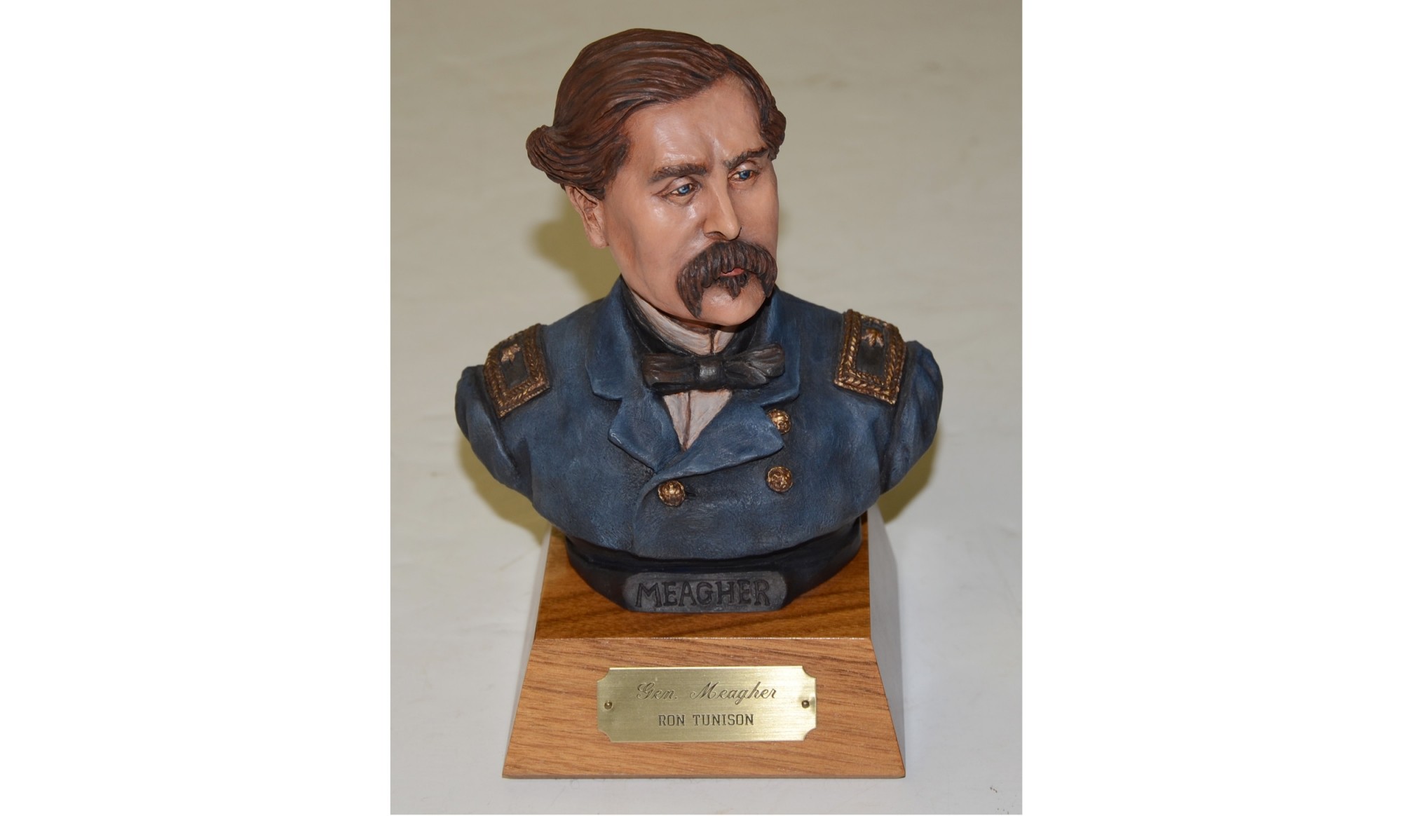 HAND PAINTED BUST STATUE OF GENERAL THOMAS FRANCIS MEAGHER