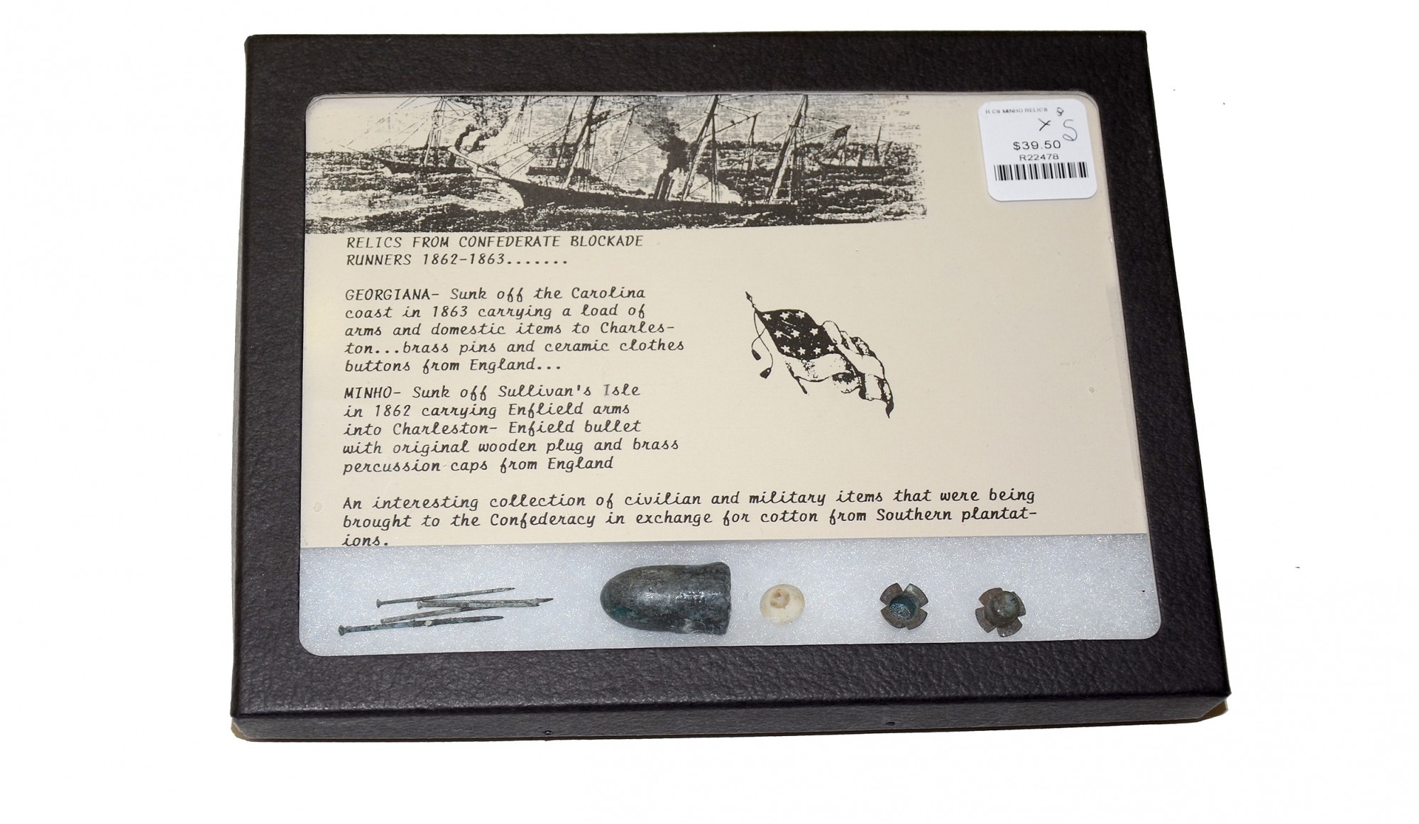 CONFEDERATE BLOCKADE RUNNER RELICS, 1862-63