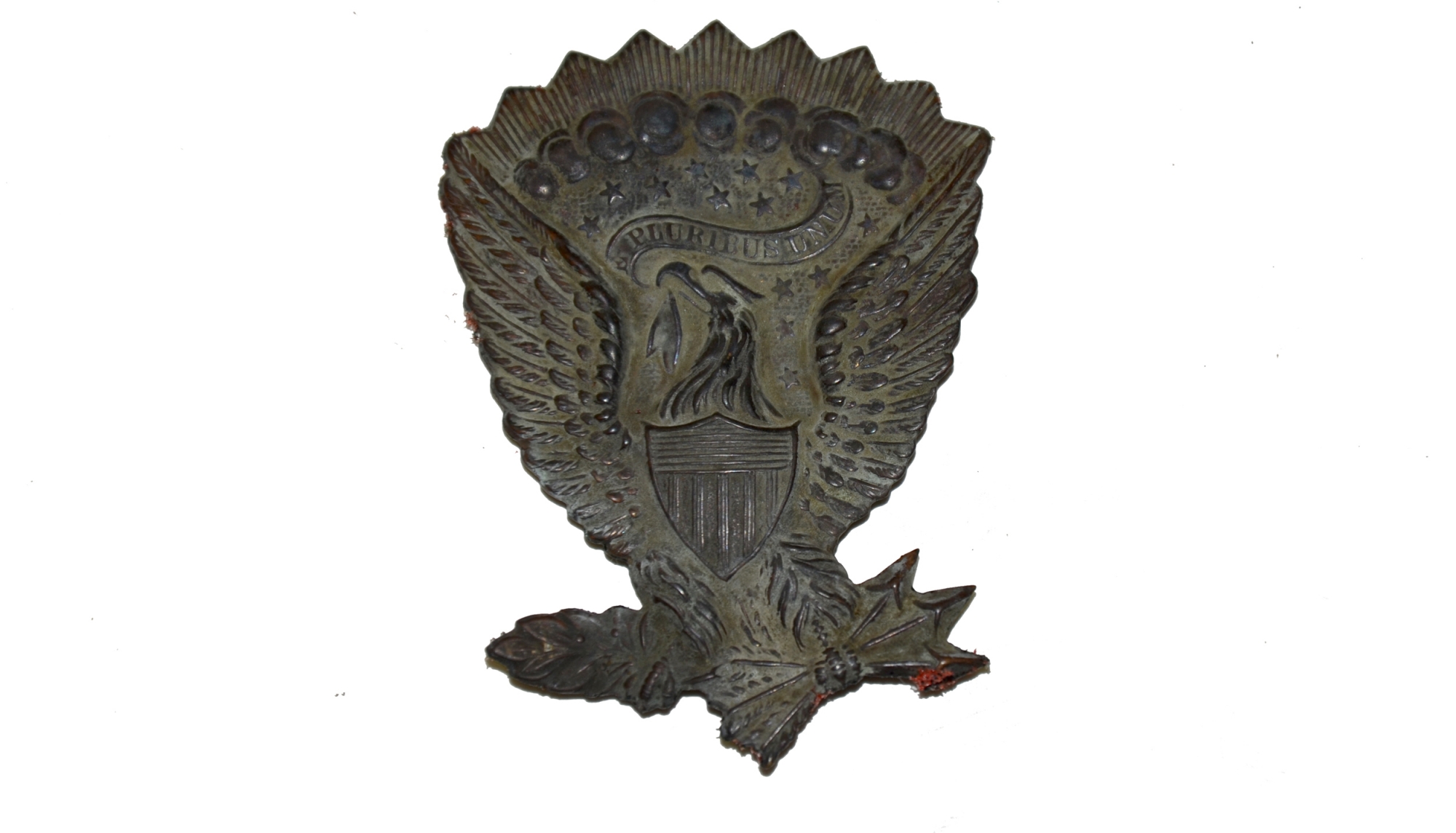 American civil war ACW réplique taille réelle métal Infanterie Hardee Hat Eagle badge
