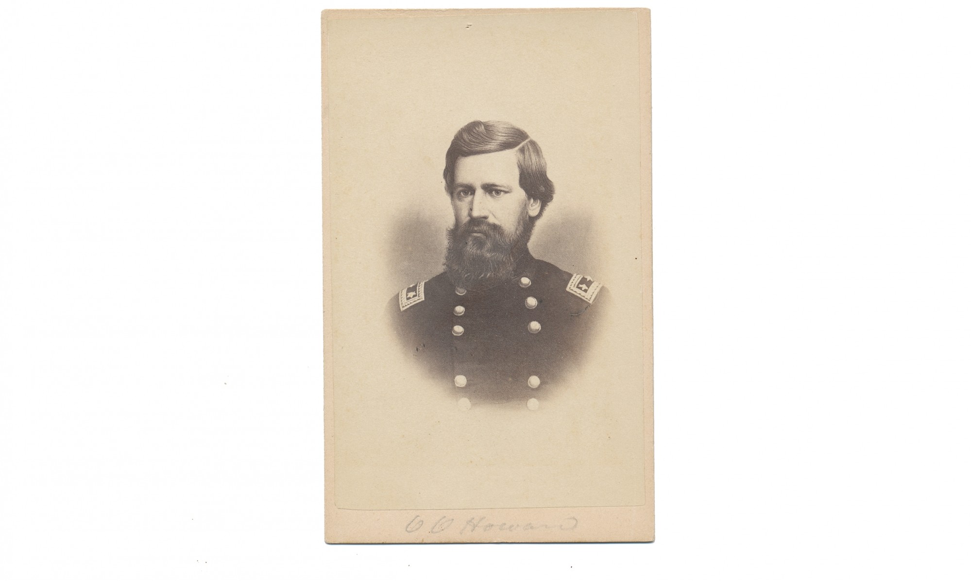NICE WARTIME BUST VIEW CDV OF MAJOR GENERAL OLIVER O. HOWARD