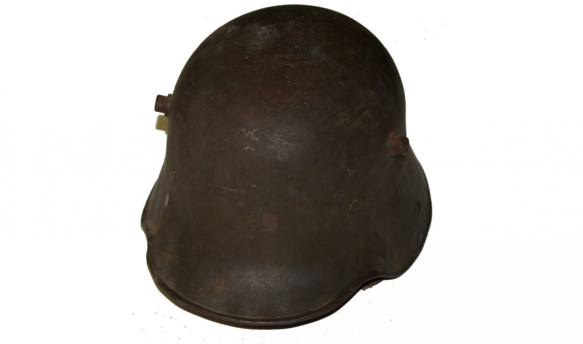 MODEL 1916 WORLD WAR ONE GERMAN HELMET WITH PARTIAL LINER