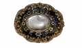 MOURNING BROOCH WITH HAIR