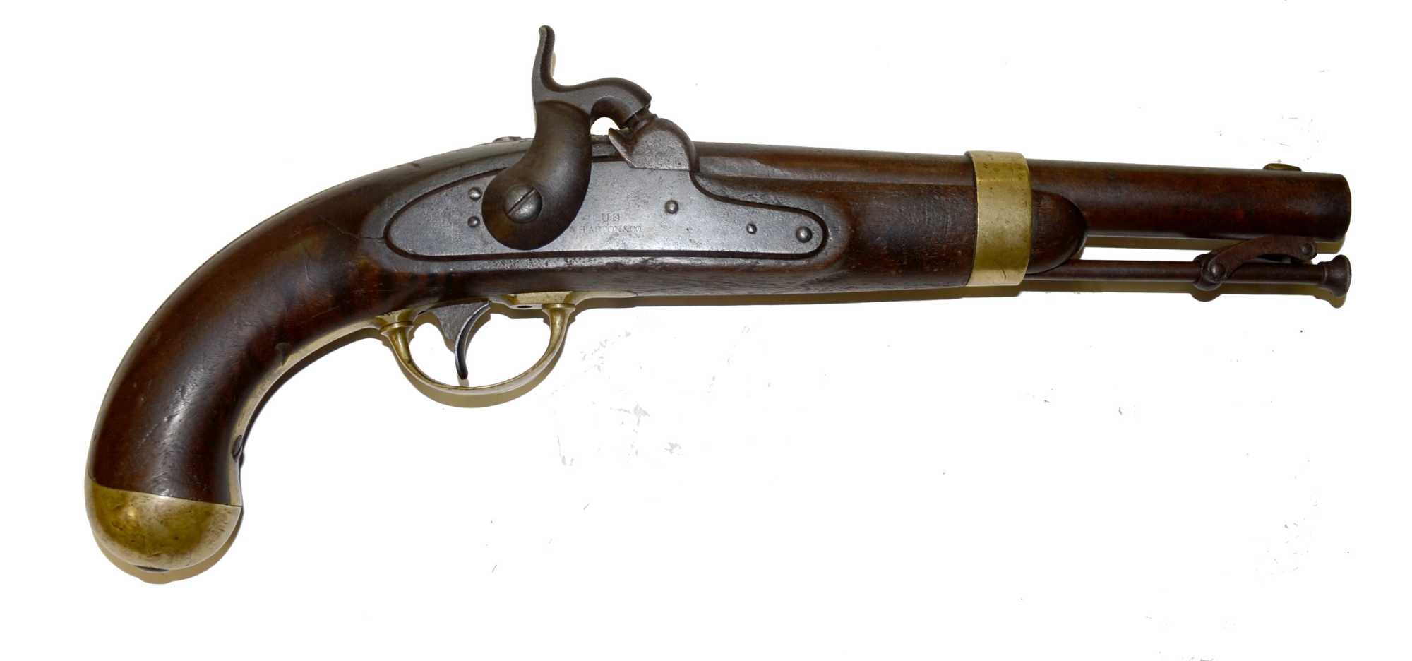 M1842 ASTON PERCUSSION SINGLE-SHOT PISTOL DATED 1851