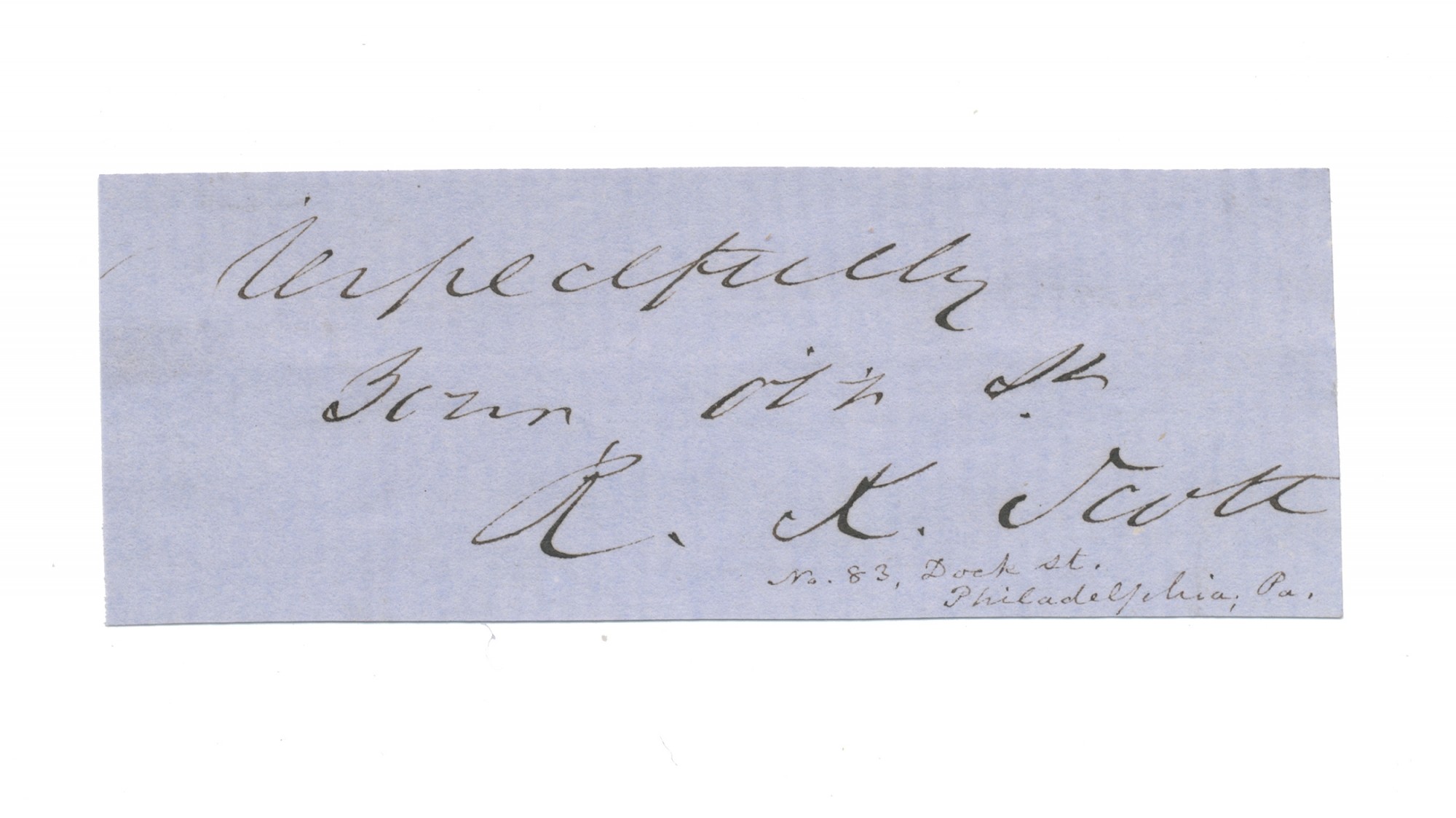 SIGNATURE UNION GENERAL ROBERT K. SCOTT, POST-WAR GOVERNOR OF SOUTH CAROLINA