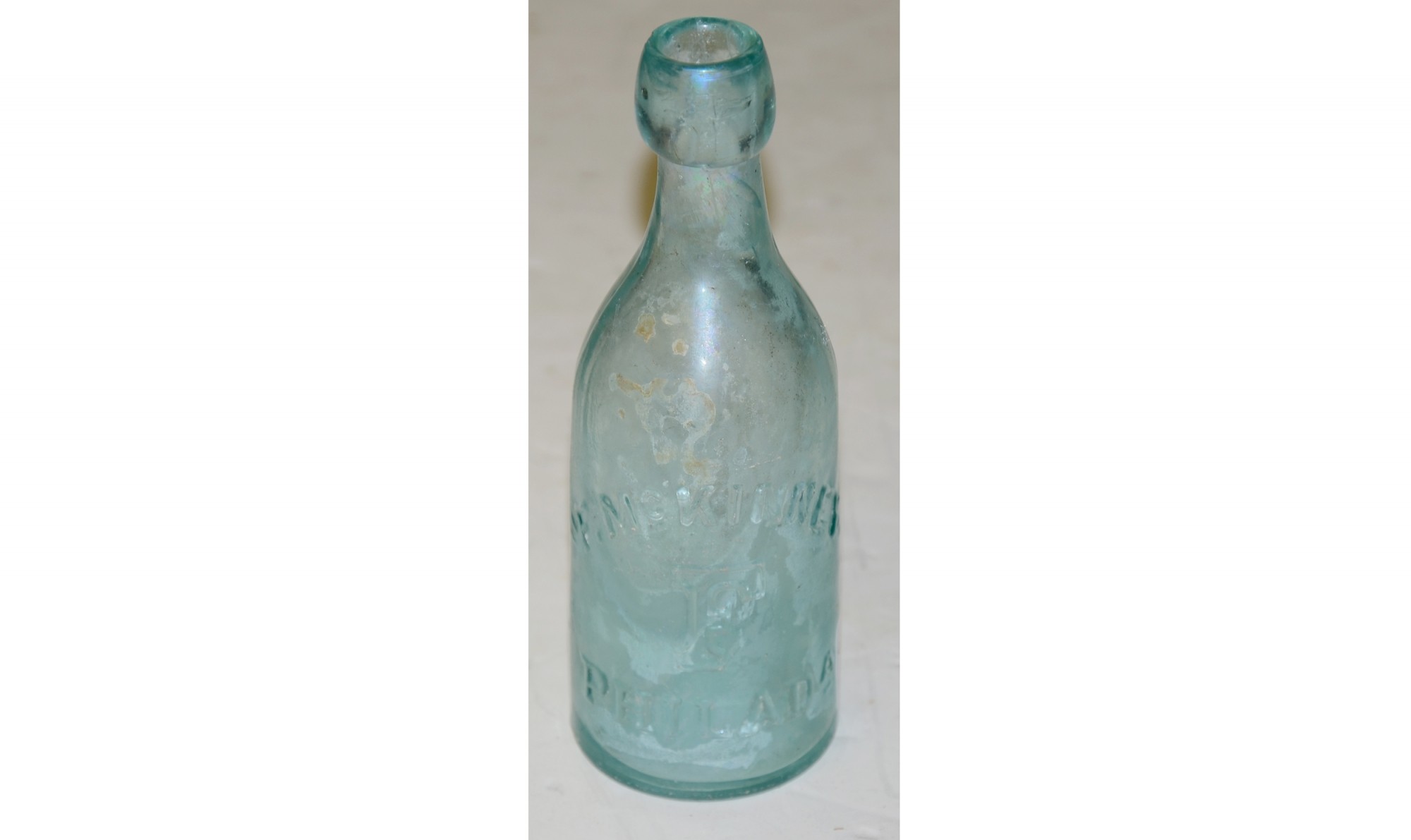 C1860 MCKINNEY PHILADELPHIA SODA BOTTLE FOUND AT COLD HARBOR, VA