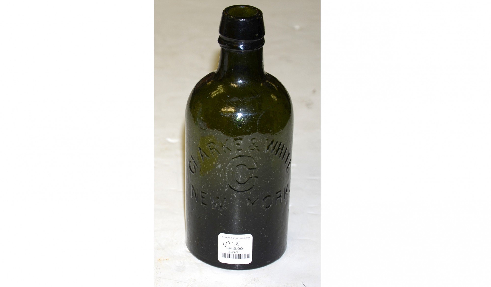 CLARKE & WHITE MINERAL WATER BOTTLE