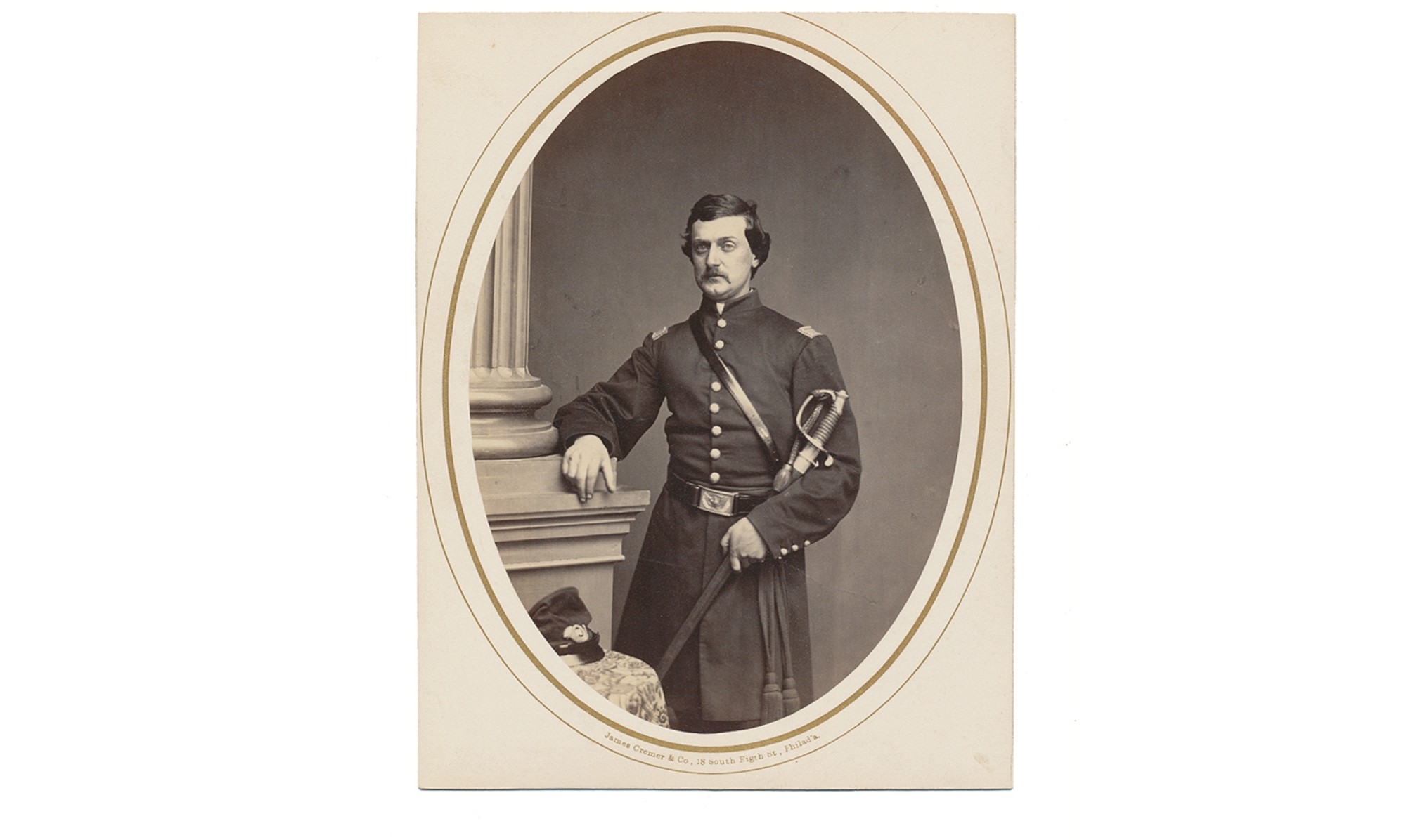 ALBUMEN PHOTOGRAPH OF EDWARD J. PHILLIPS, 91ST PENNSYLVANIA INFANTRY