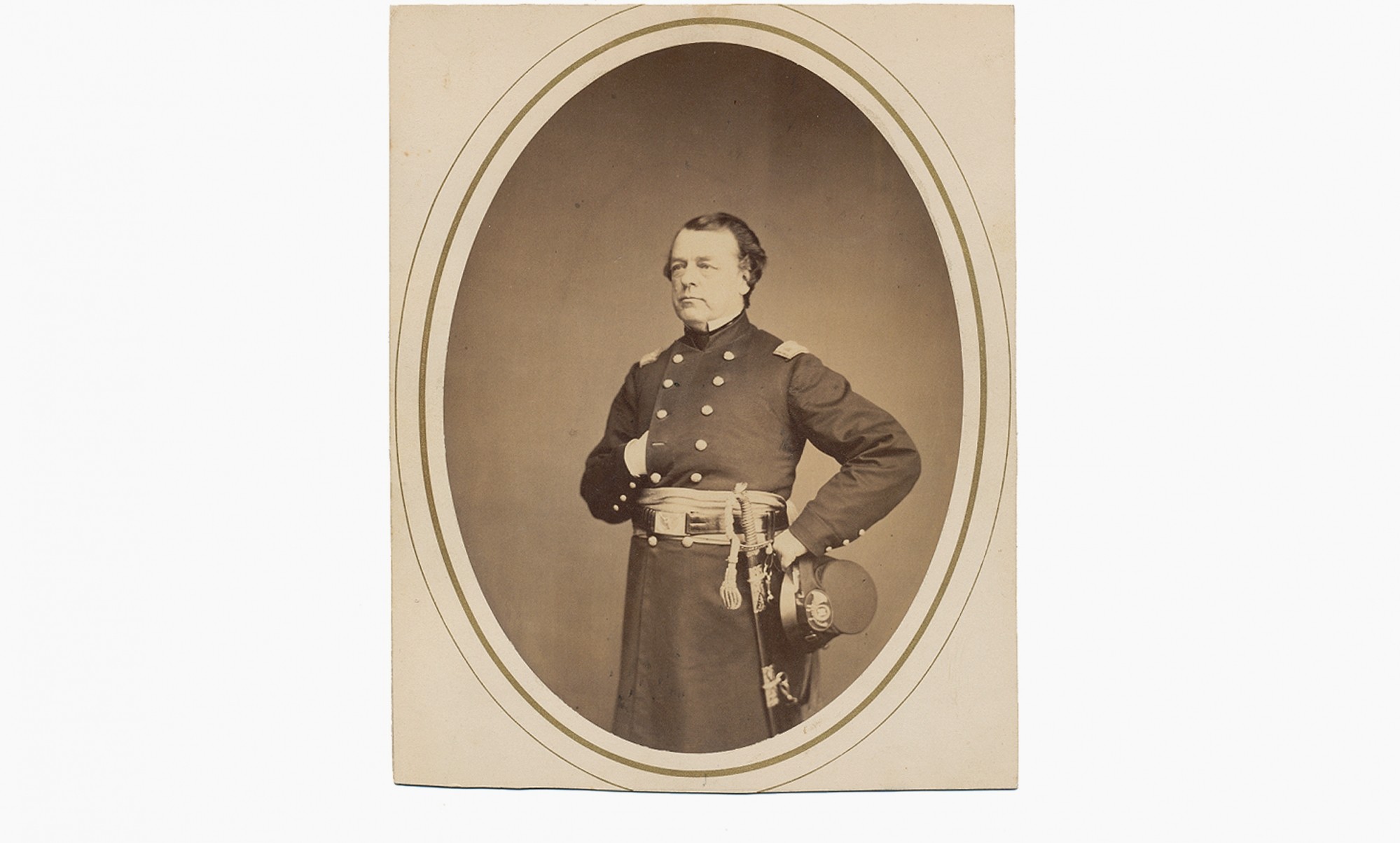 ALBUMEN PHOTOGRAPH OF EDGAR MANDELBERT GREGORY, 91ST PENNSYLVANIA INFANTRY