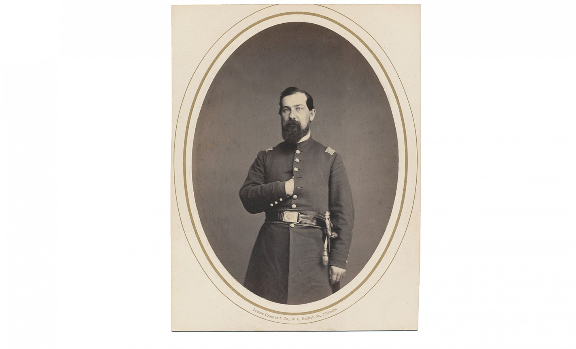 ALBUMEN PHOTOGRAPH OF FRANKLIN BENJAMIN GILBERT, 91ST PENNSYLVANIA INFANTRY