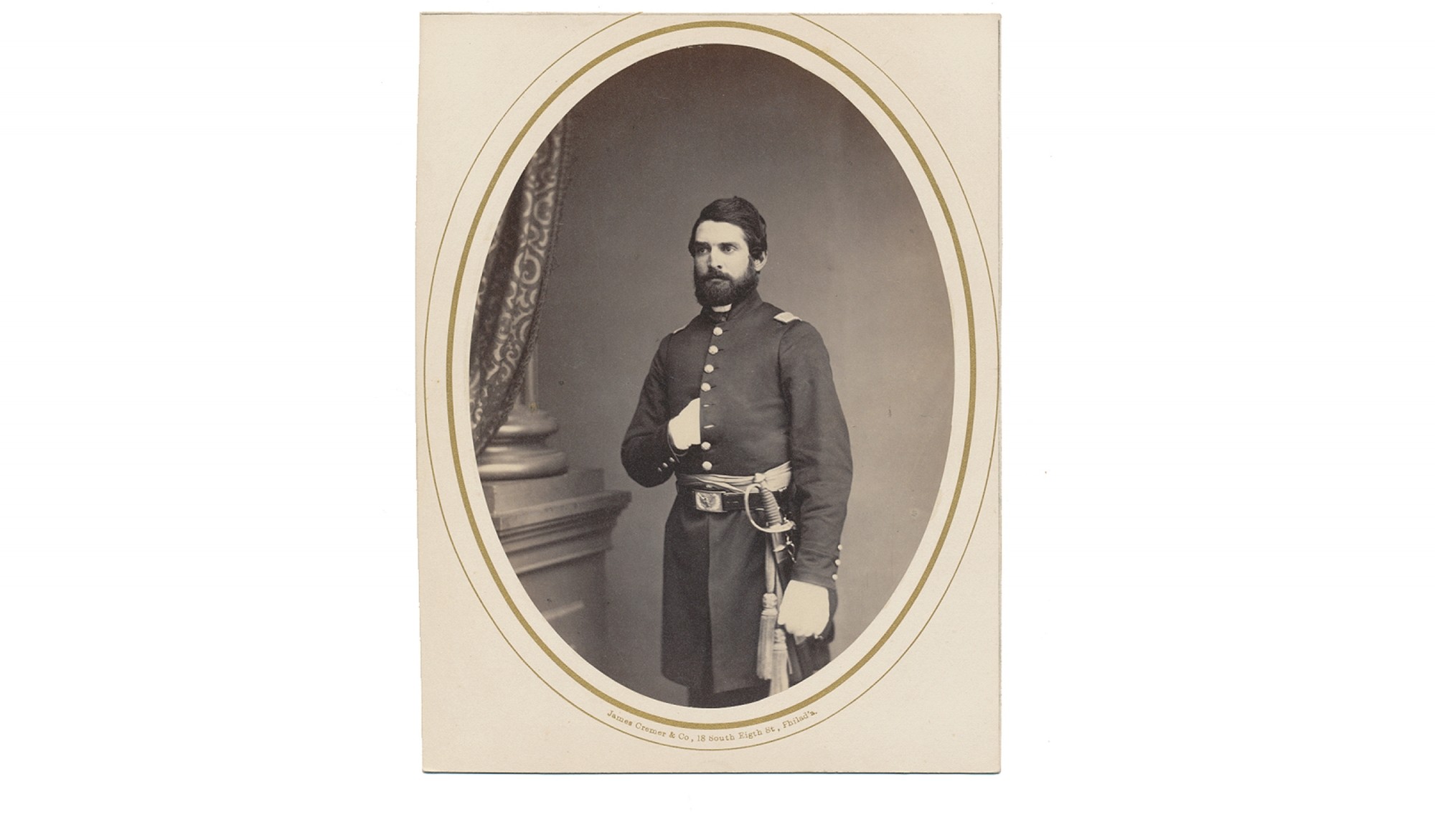 ALBUMEN PHOTOGRAPH OF CHARLES HENRY, 91ST PENNSYLVANIA INFANTRY