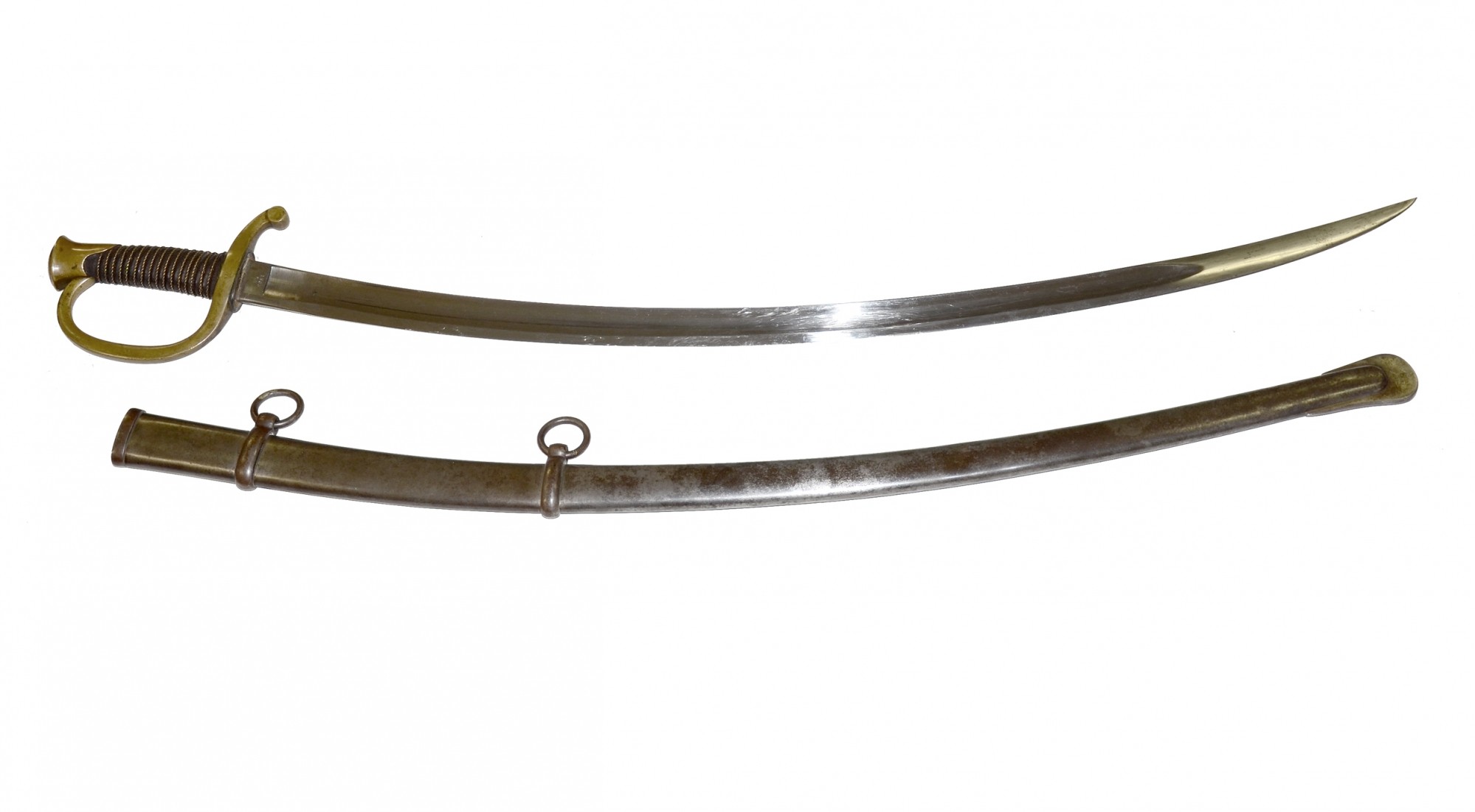 AMES M1840 LIGHT ARTILLERY SABER WITH SCABBARD DATED 1863