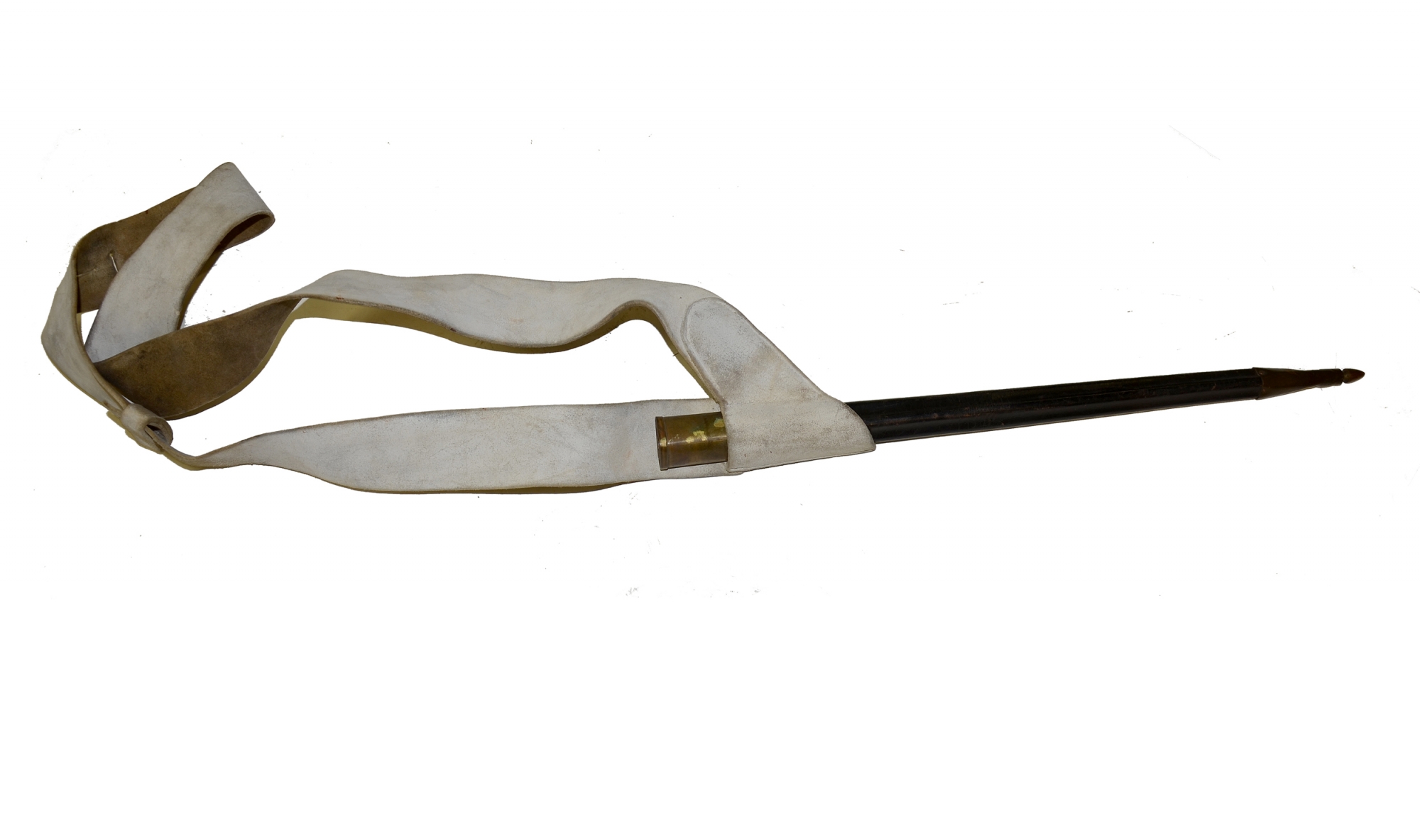 MODEL 1839 BAYONET SCABBARD WITH BUFF SHOULDER BELT – IDENTIFIED