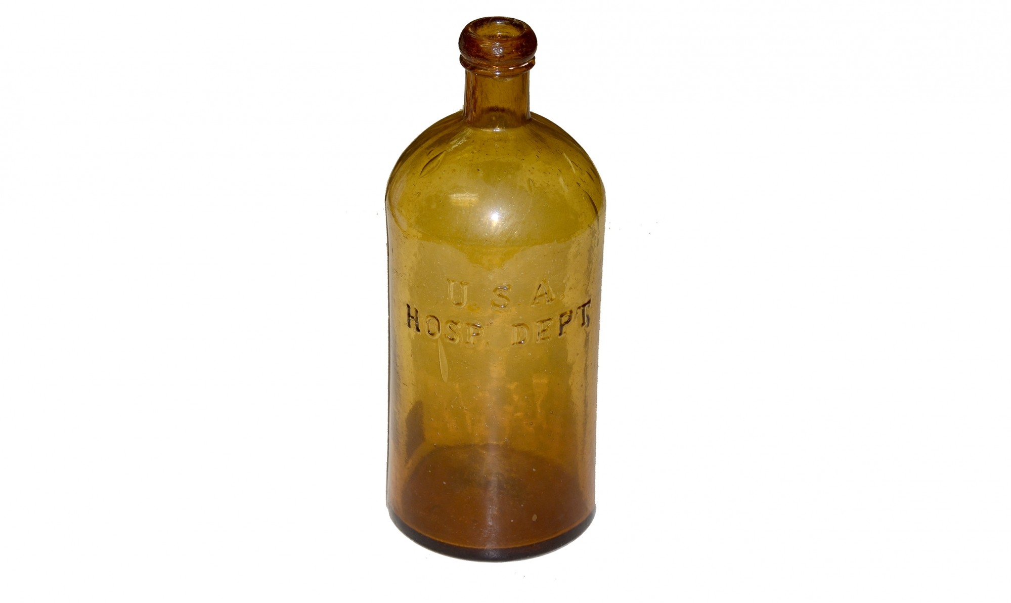 FINE CONDITION CIVIL WAR PERIOD AMBER HOSPITAL DEPARTMENT BOTTLE