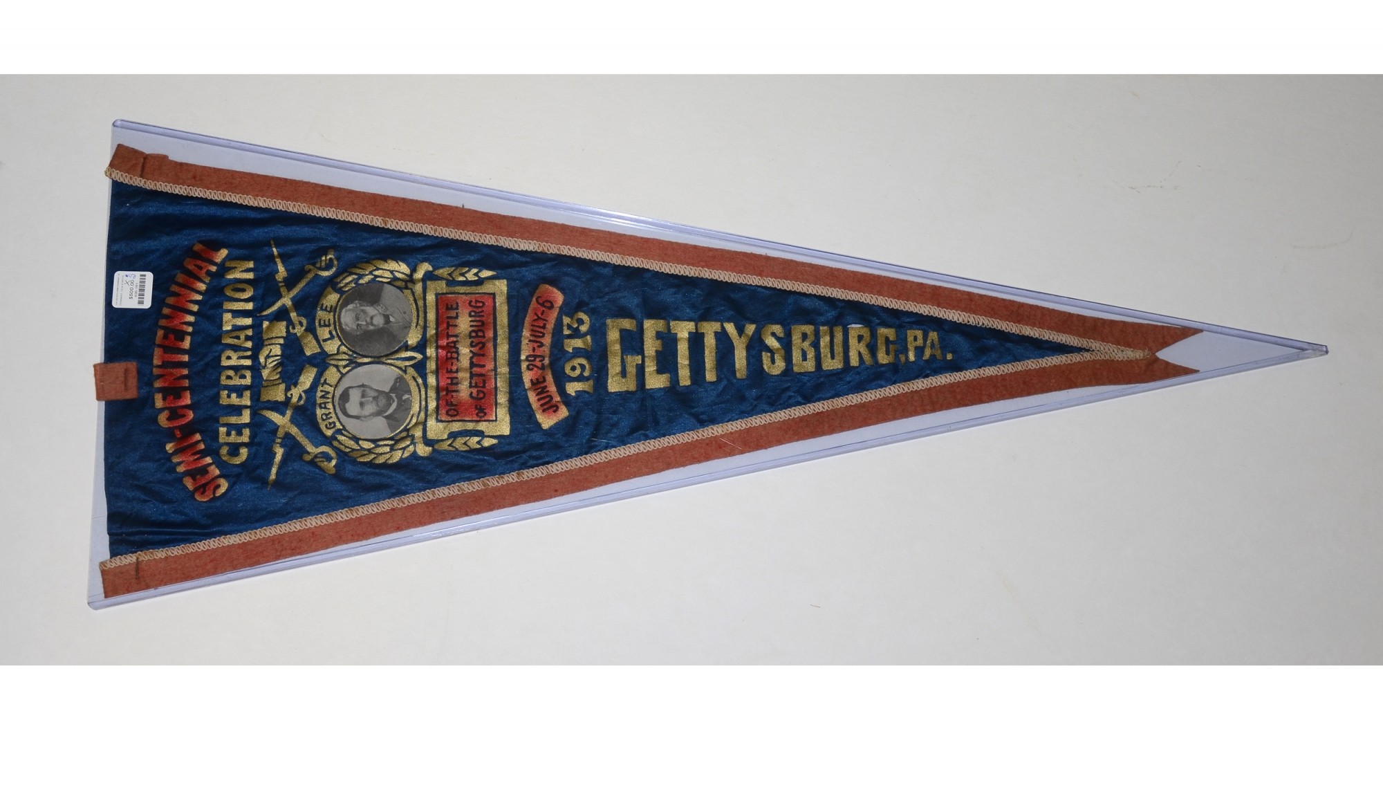 GETTYSBURG 50th ANNIVERSARY PENNANT, 1913