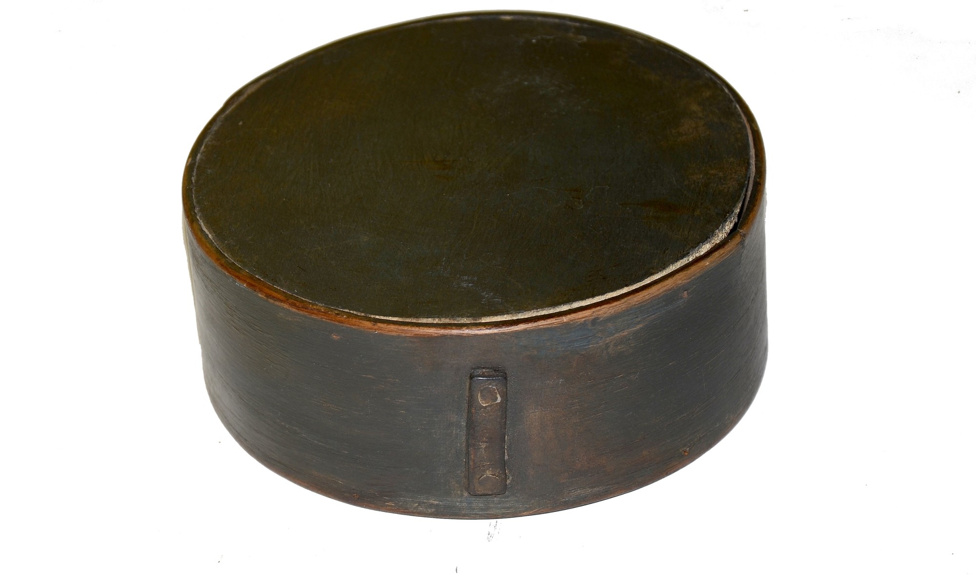 EARLY WOODEN “CHEESEBOX” CANTEEN