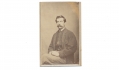 THREE-QUARTER SEATED CDV OF 12TH NEW HAMPSHIRE LIEUTENANT WITH ARMY CORPS BACK MARK
