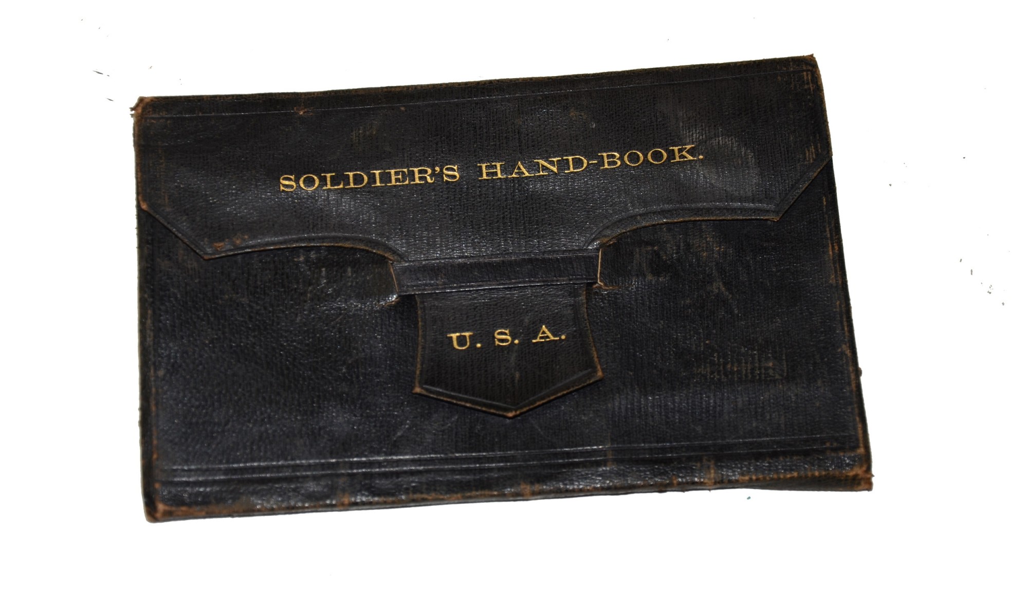 LEATHER BOUND ID’D 1884 SOLDIER’S HANDBOOK
