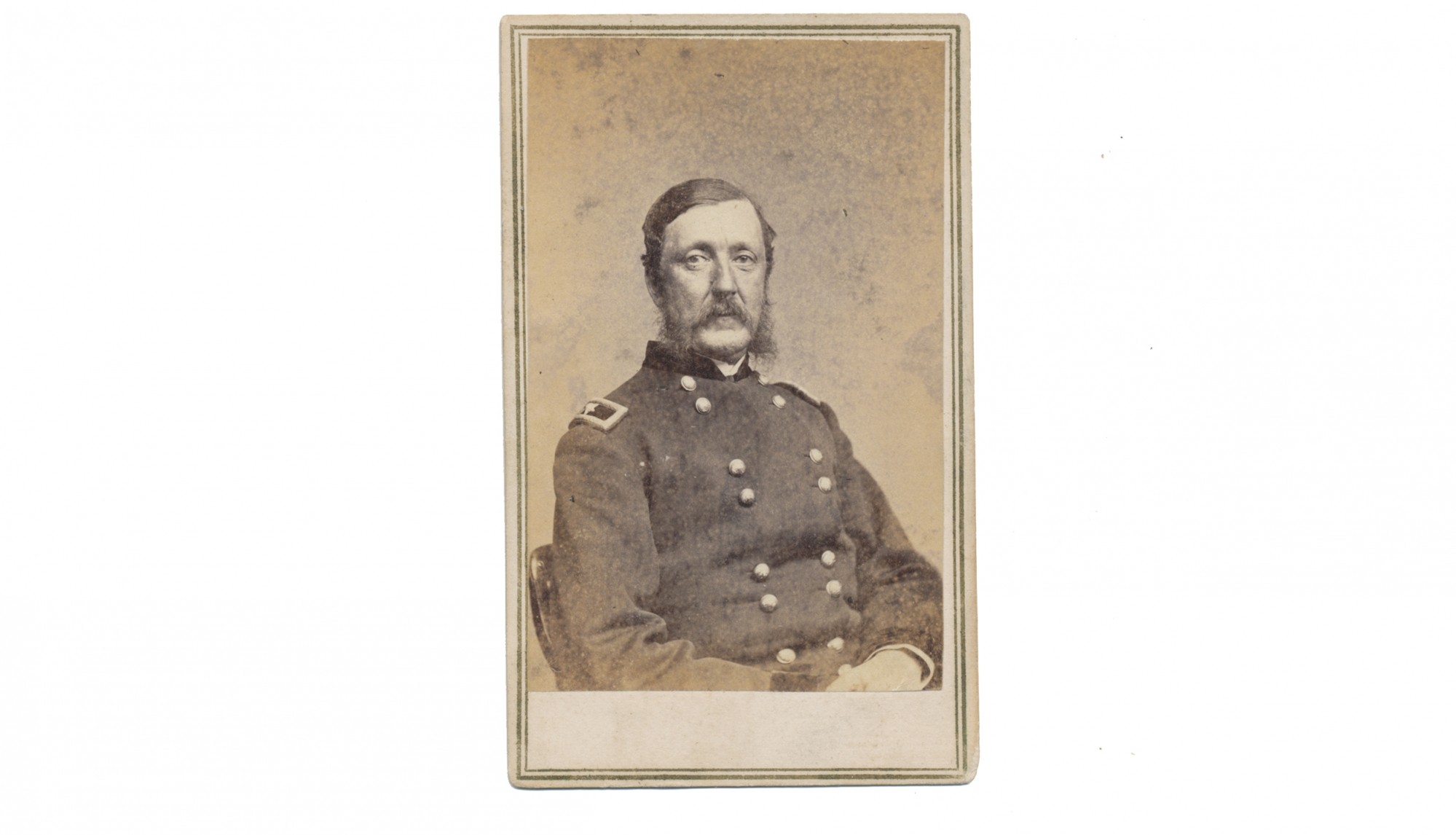 CDV THREE-QUARTER SEATED VIEW OF BRIGADIER GENERAL WILLIAM F. BARRY