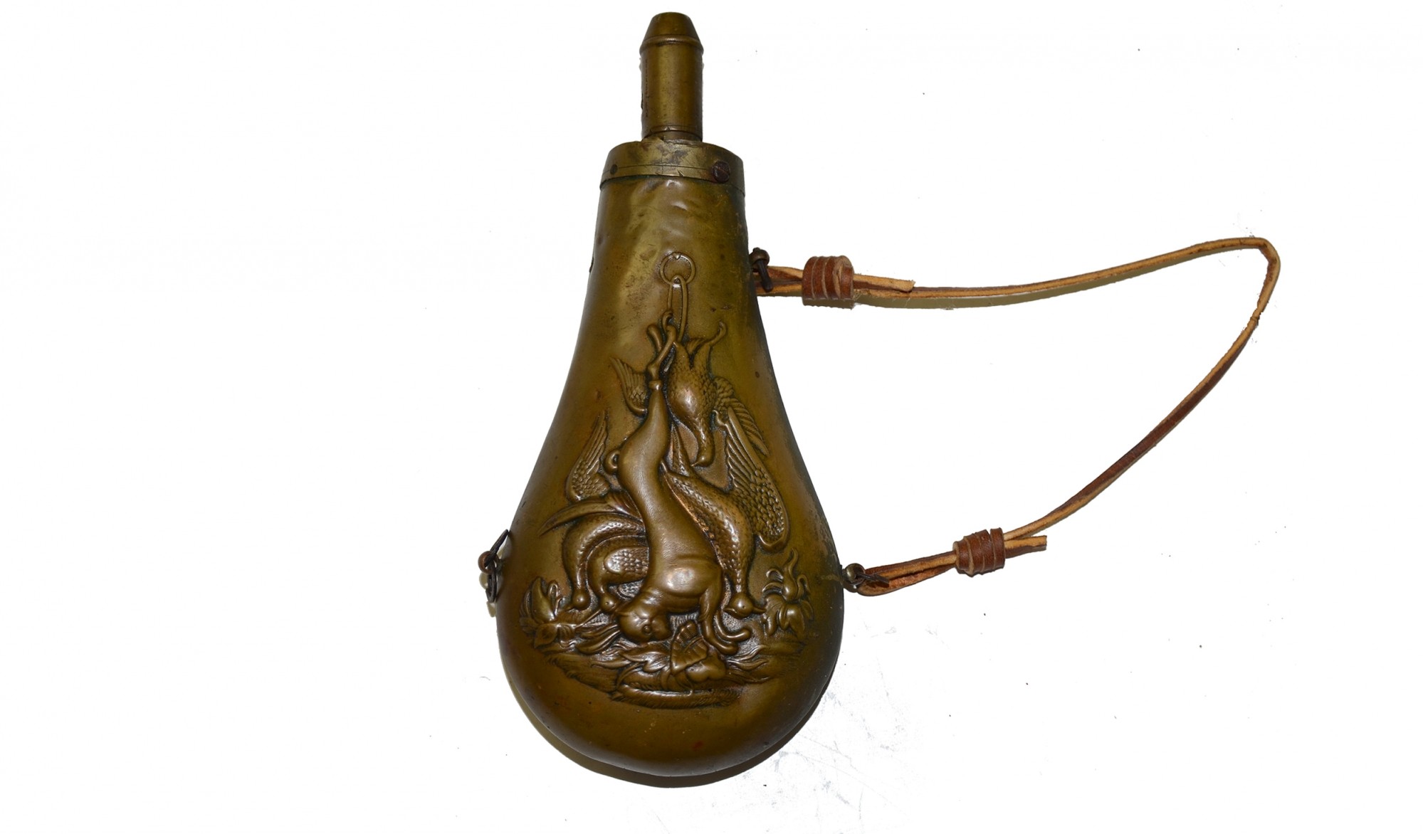 BRASS POWDER FLASK
