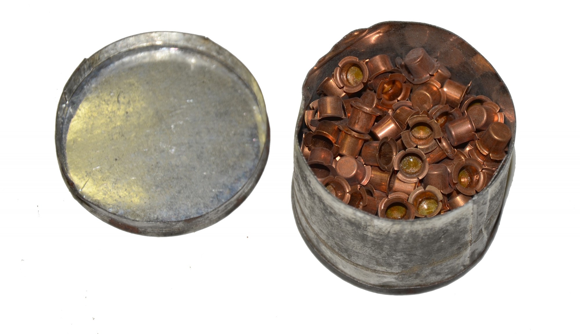 FULL TIN OF PERCUSSION CAPS — Horse Soldier