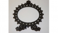 VINTAGE CAST IRON TABLE TOP MIRROR FRAME