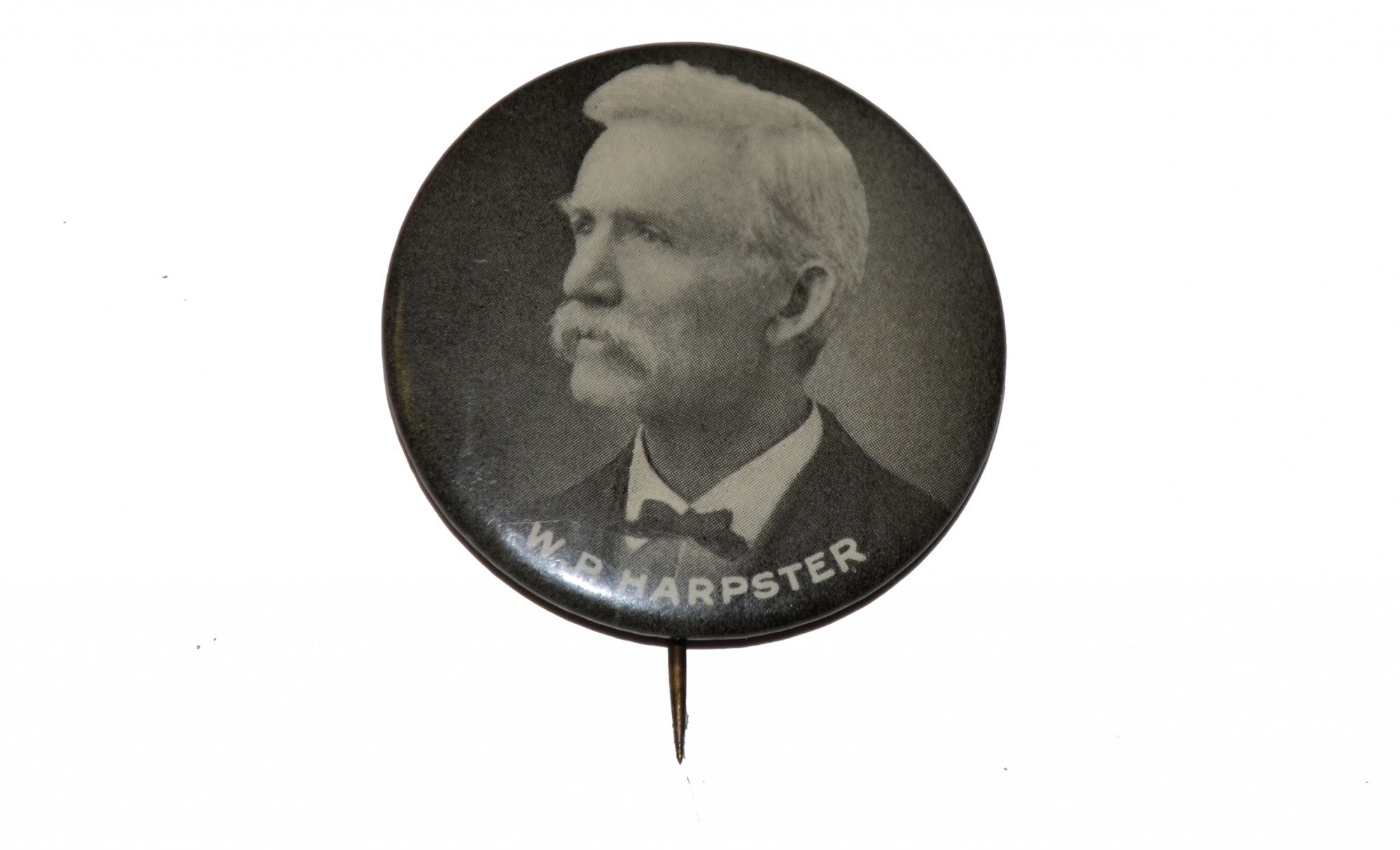 CELLULOID PIN - W.R.HARPSTER