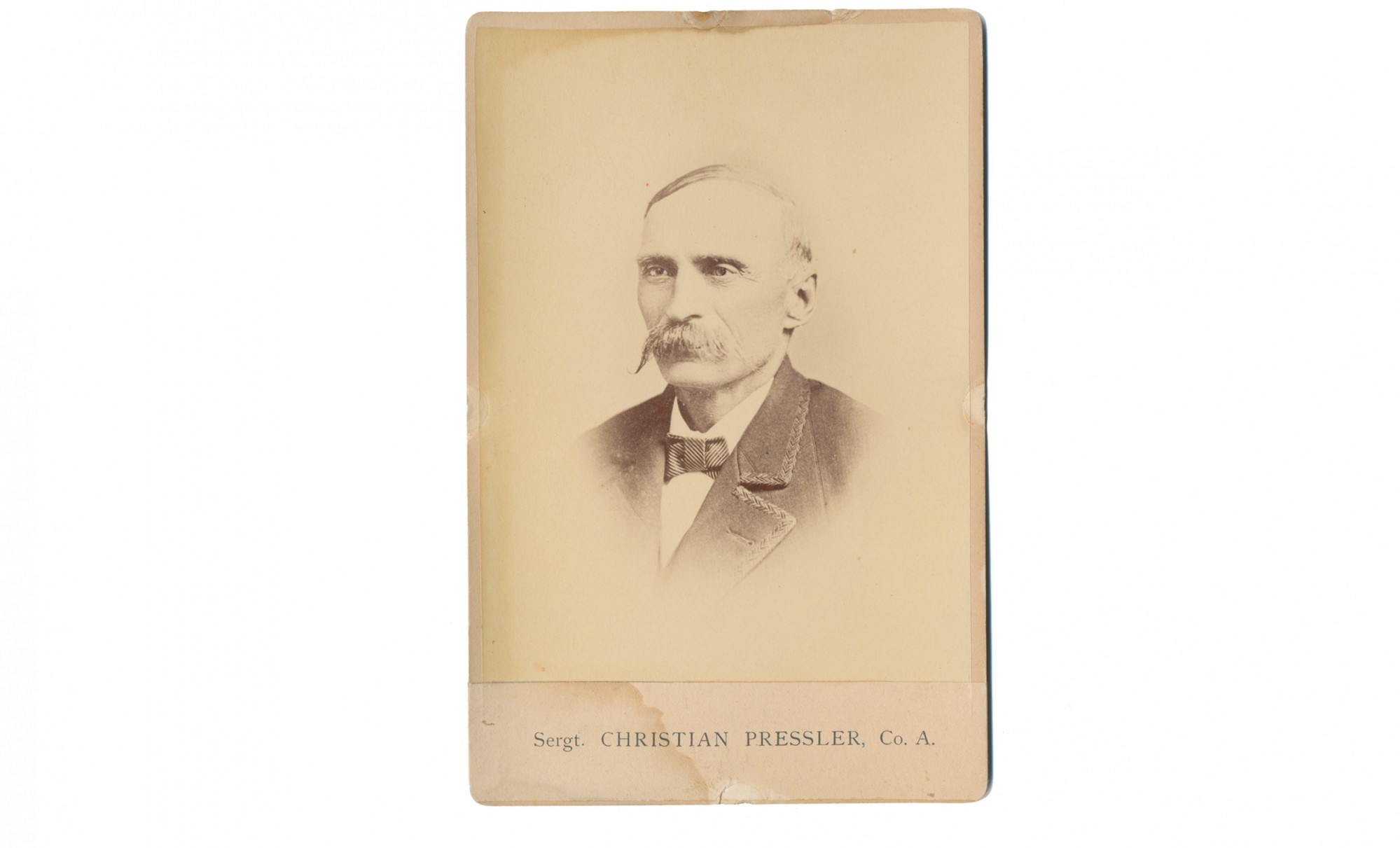 CABINET CARD – CHRISTIAN PRESSLER, 2ND NEW HAMPSHIRE INFANTRY