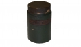 PAINTED REDWARE APOTHECARY JAR WITH LID
