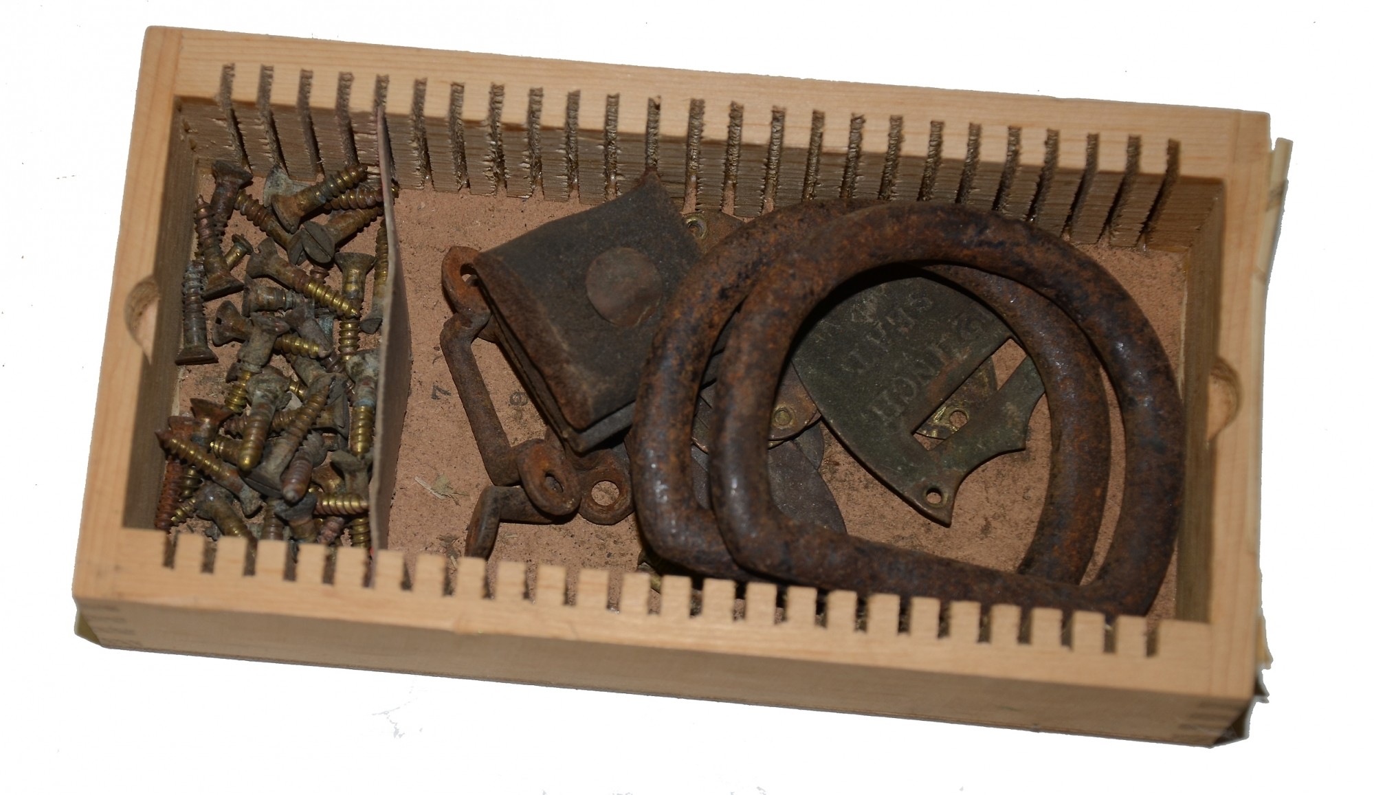 RELIC CONDITION BOX OF PARTS FOR McCLELLAN SADDLE — Horse Soldier