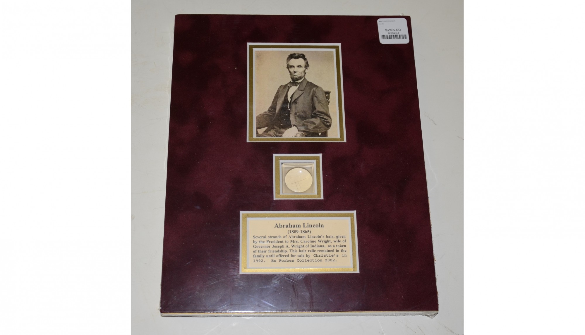 STRANDS OF PRESIDENT ABRAHAM LINCOLN’S HAIR