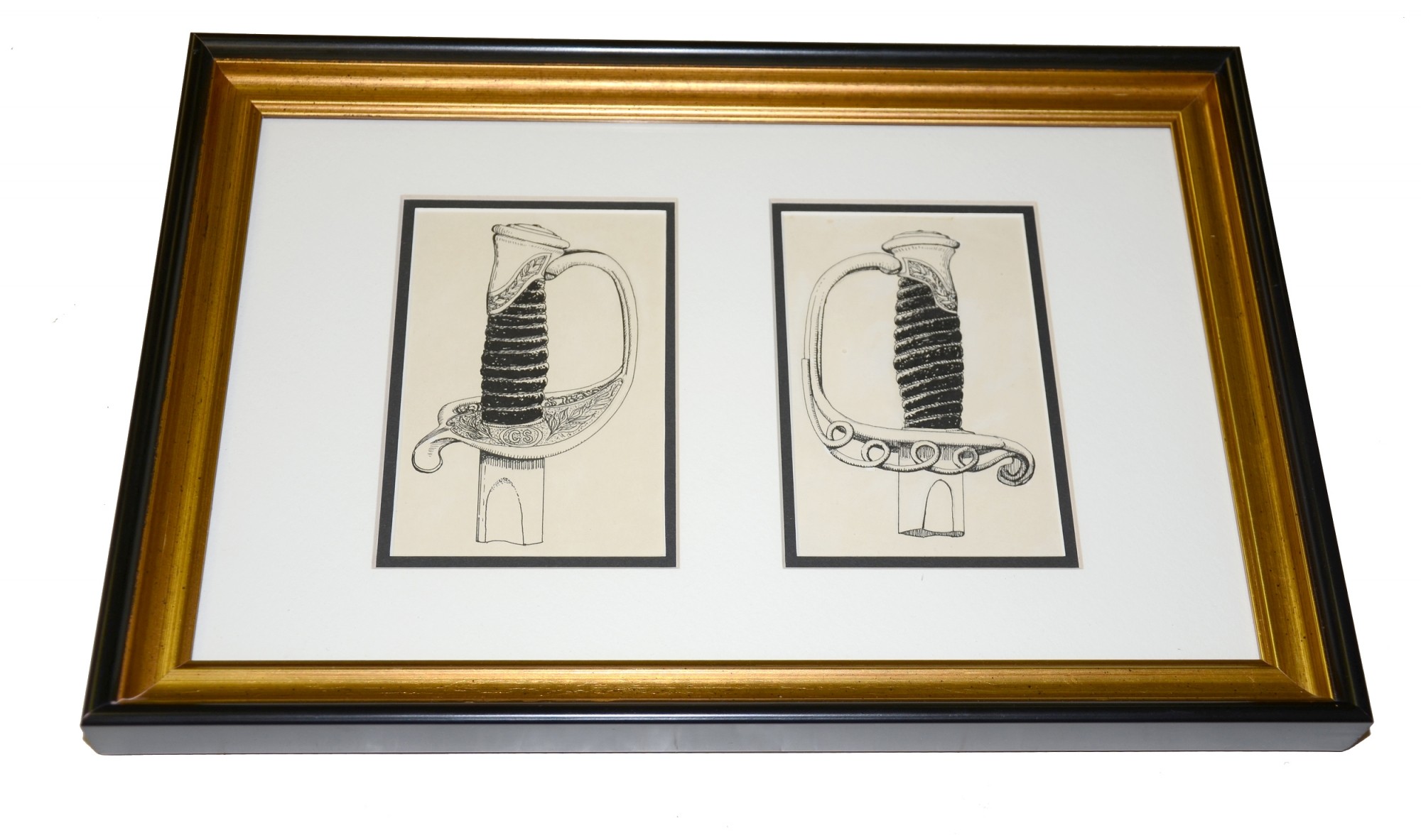 FRAMED C. J. PUGLIESE SWORD ENGRAVINGS