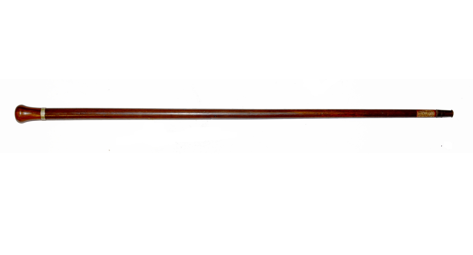 CARVED WOODEN CANE FROM THE U.S.S. BRANDYWINE, ID’D TO SANDS FAMILY OF ANNAPOLIS, MD