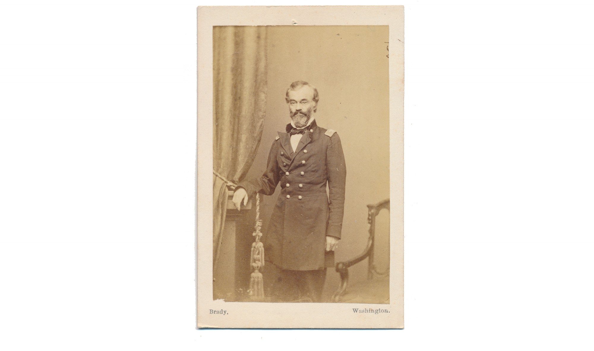 EARLY THREE-QUARTER STANDING CDV OF MAJOR GENERAL SAMUEL P. HEINTZELMAN BY BRADY