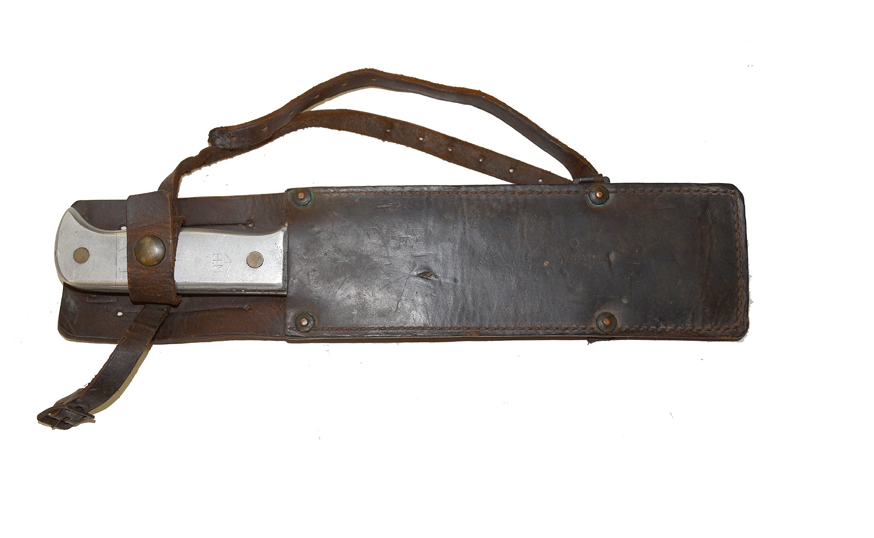 AUSTRALIAN MANUFACTURED WORLD WAR II FIGHTING KNIFE / MACHETE WITH