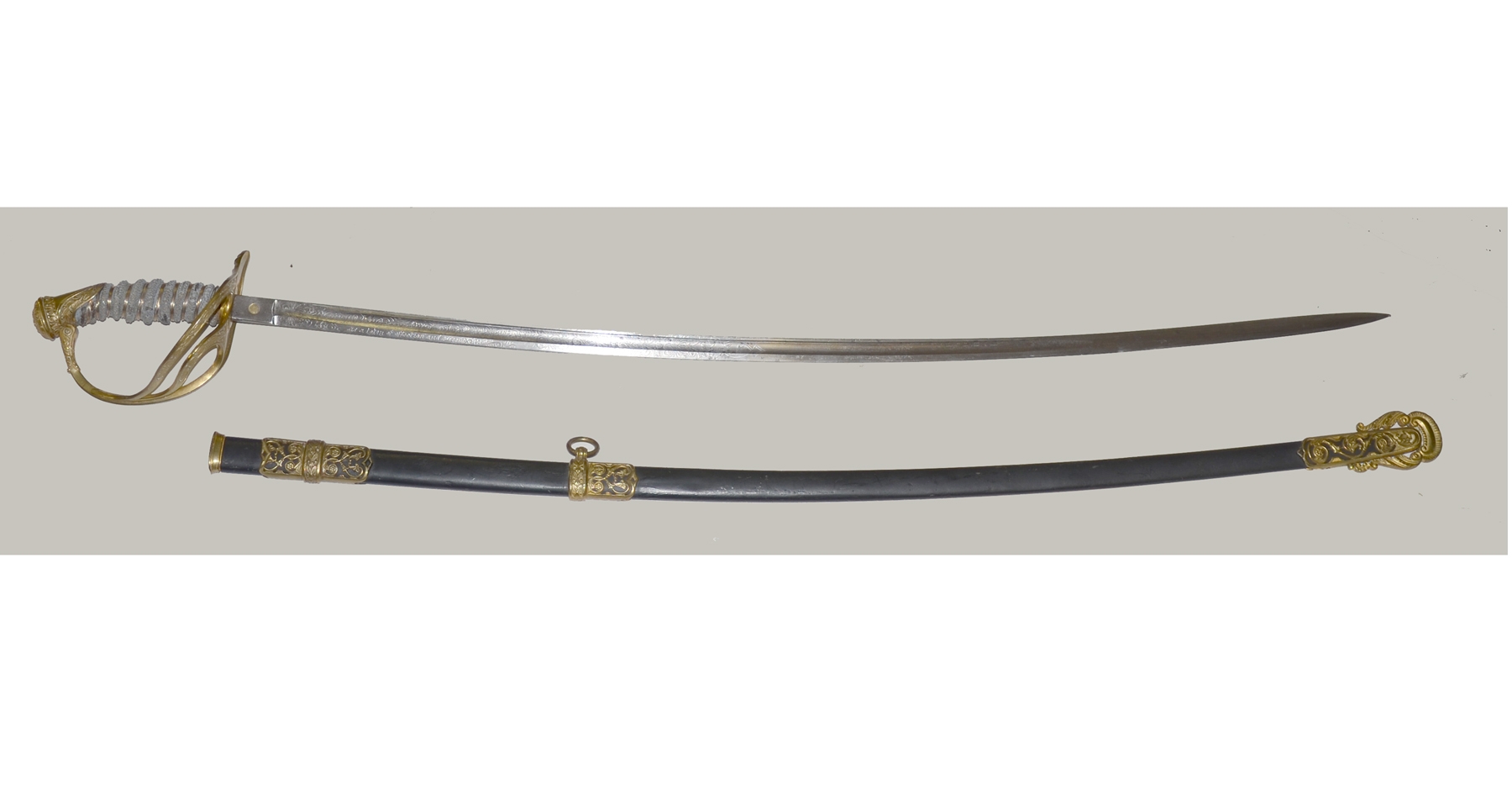 PRESENTATION GRADE MODEL 1872 OFFICER’S SABER PRESENTED TO MAJOR OF 4TH VIRGINIA MILITIA, ID’D TO GEORGE W. TAYLOR BROTHER OF GENERAL LEE’S ADJUTANT WALTER H. TAYLOR