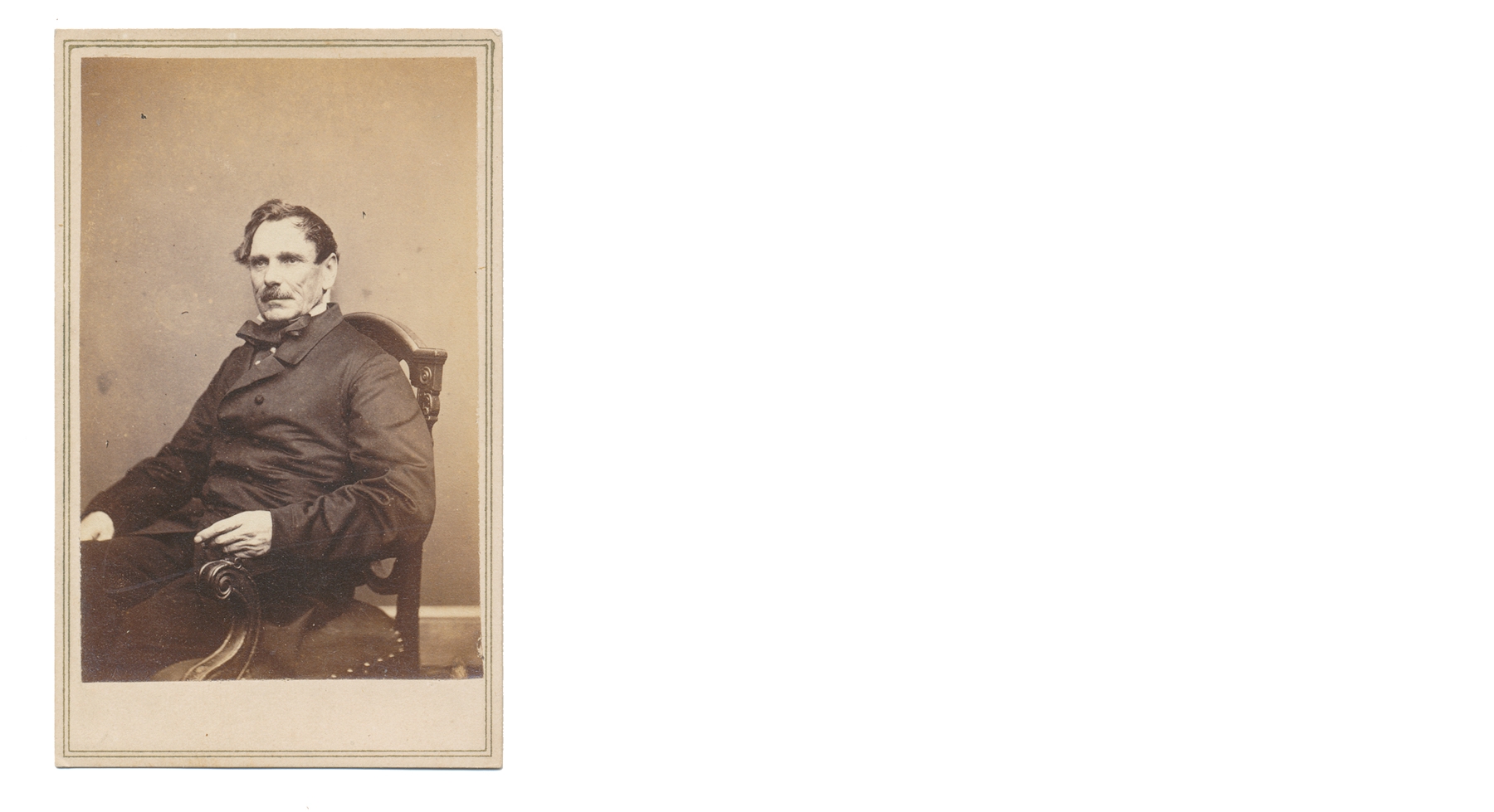 SEATED CDV OF GENERAL JAMES SHIELDS – INVOLVED IN DUEL WITH LINCOLN