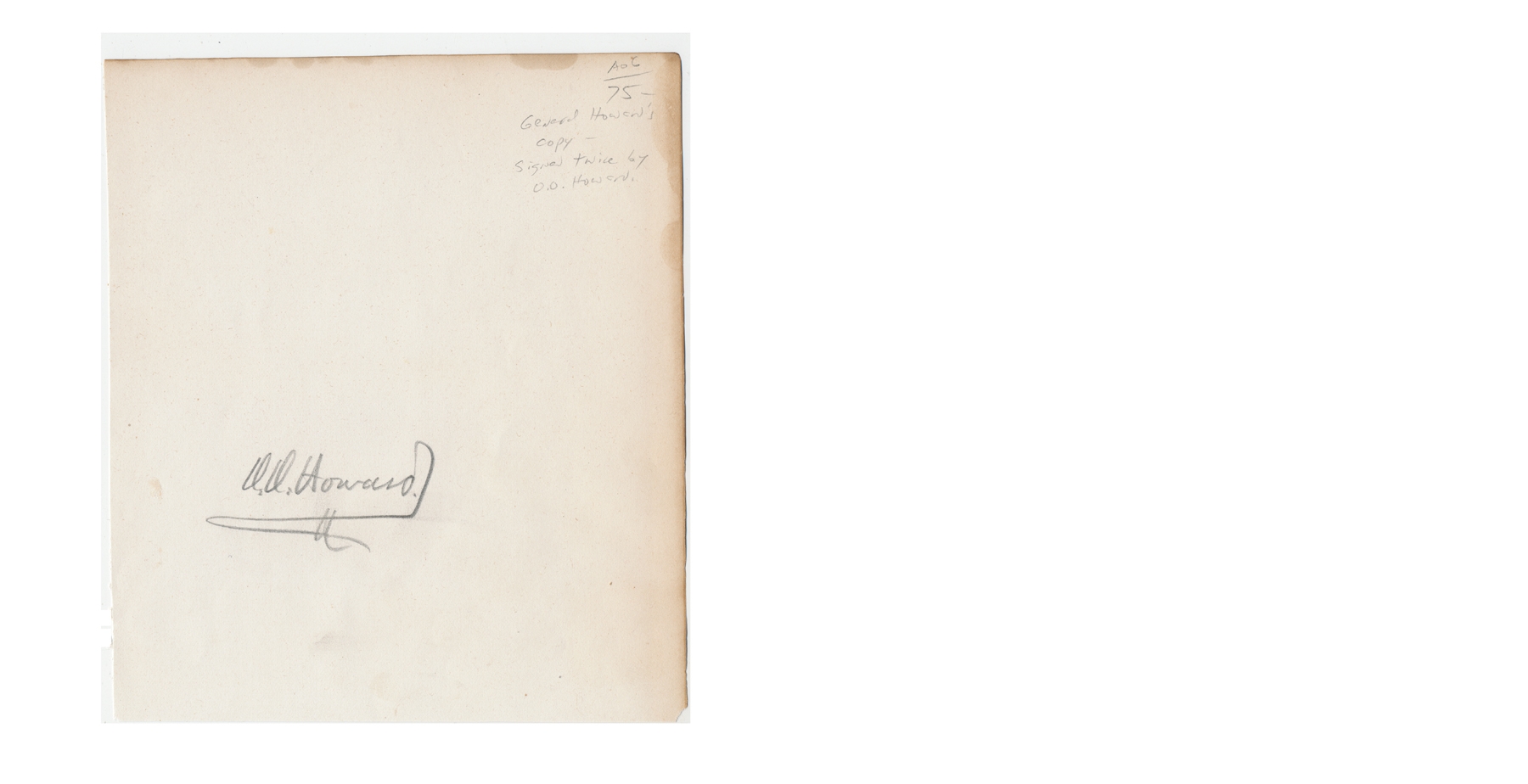 AUTOGRAPH OF OLIVER O. HOWARD