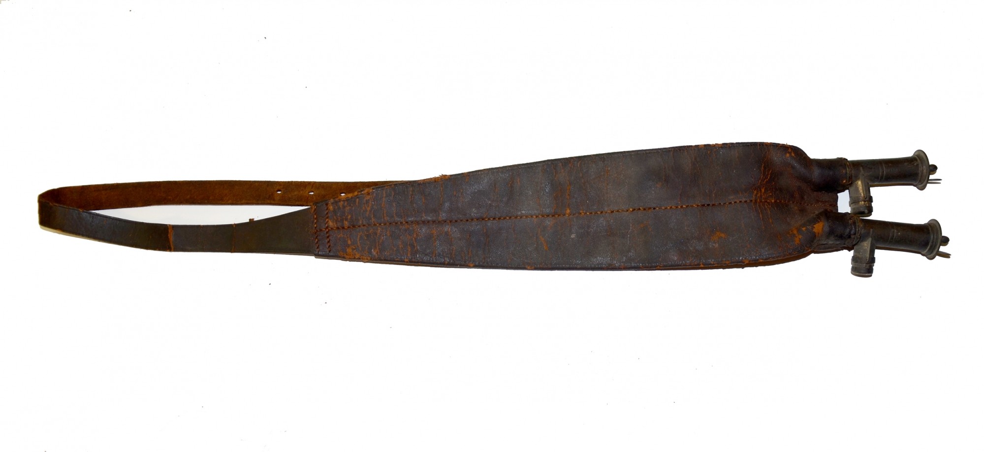 LEATHER POWDER FLASK WITH SLING