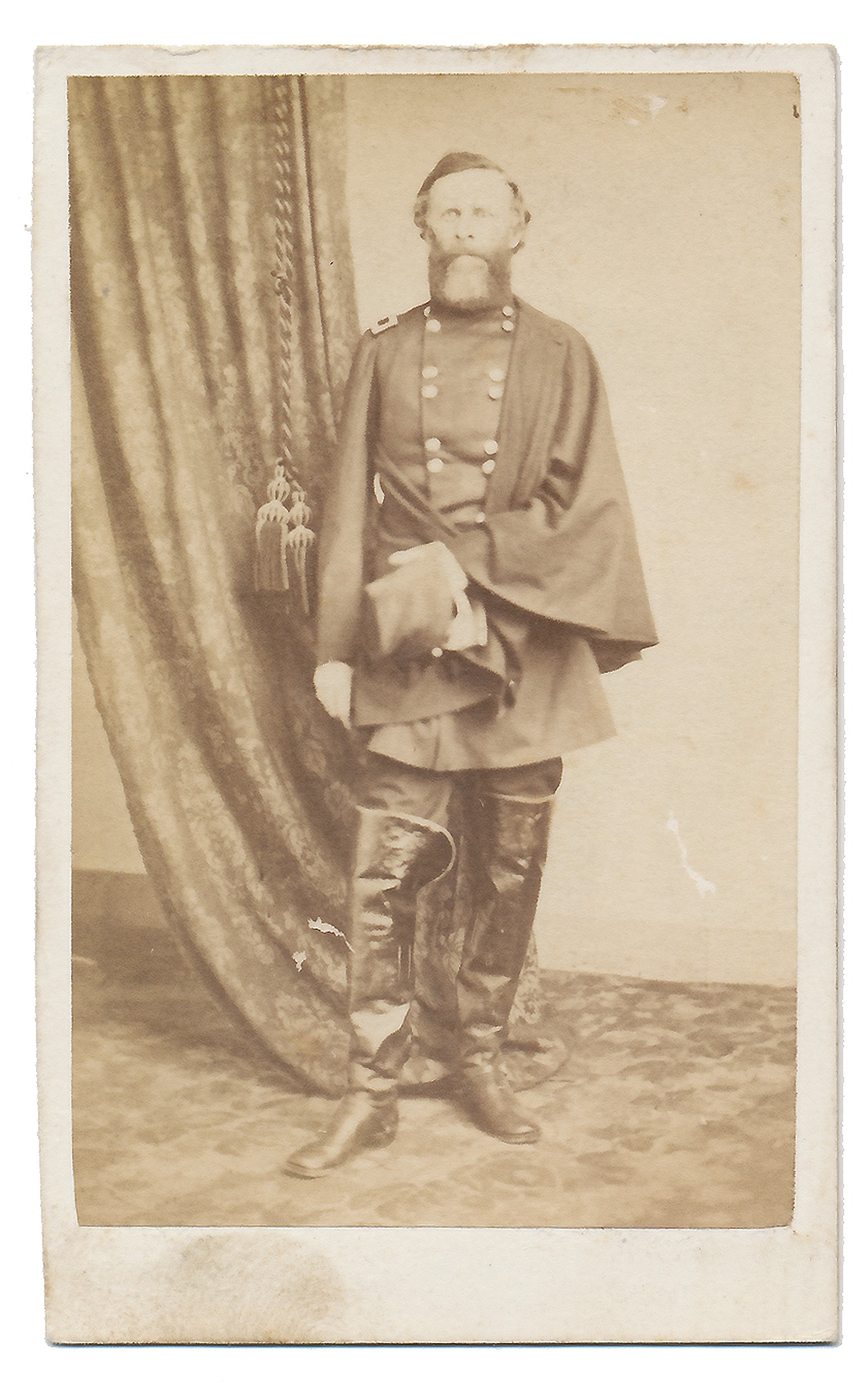 FULL STANDING CDV OF GENERAL PHILIP ST. GEORGE COOKE - JEB STUART’S FATHER-IN-LAW