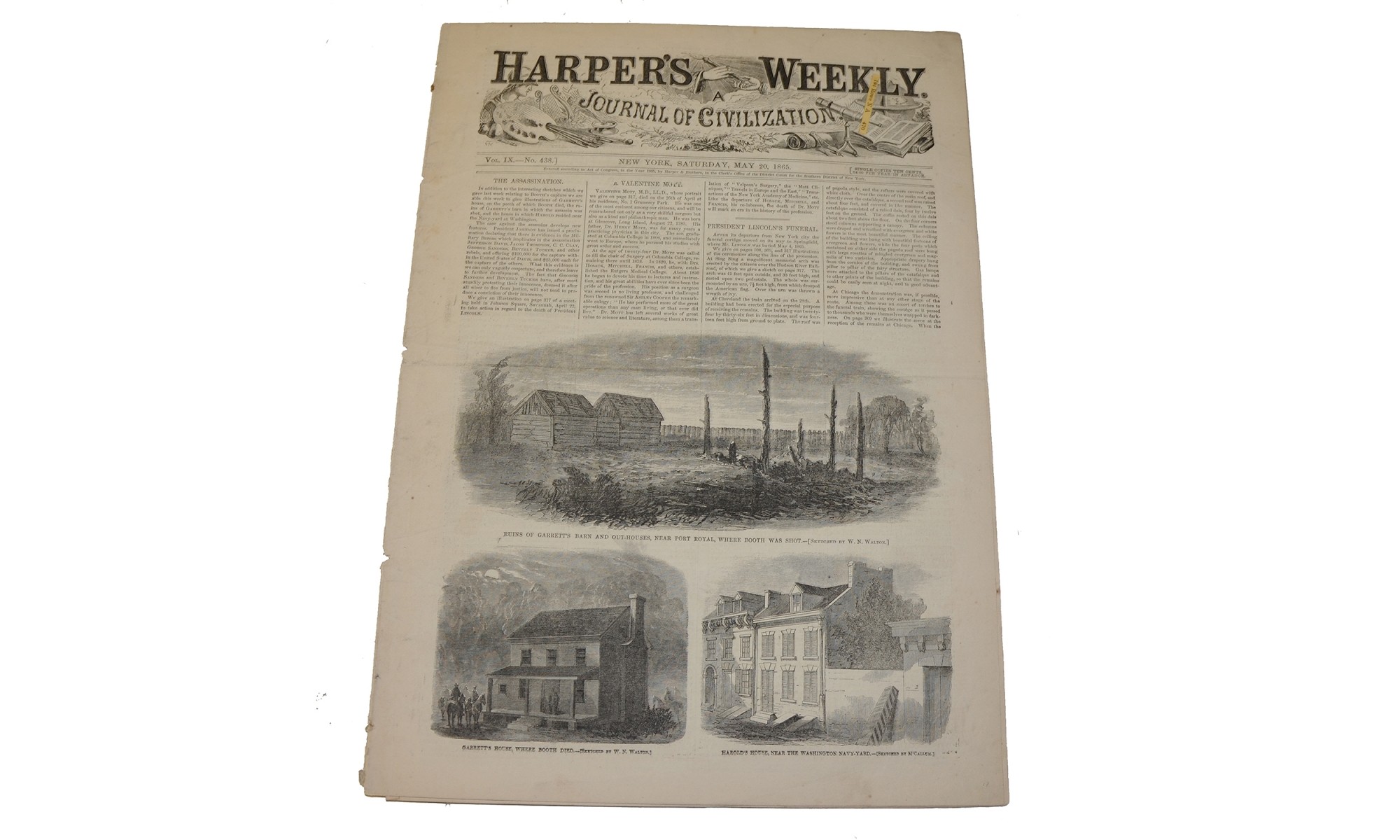HARPER’S WEEKLY DATED MAY 20, 1865 – LINCOLN CONSPIRATORS