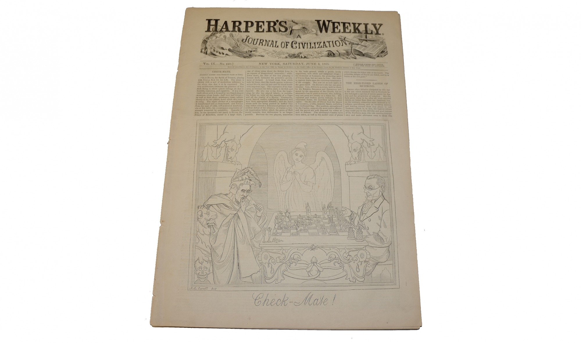 HARPER’S WEEKLY, NEW YORK, JUNE 3, 1865 – LINCOLN CONSPIRATOR TRIAL