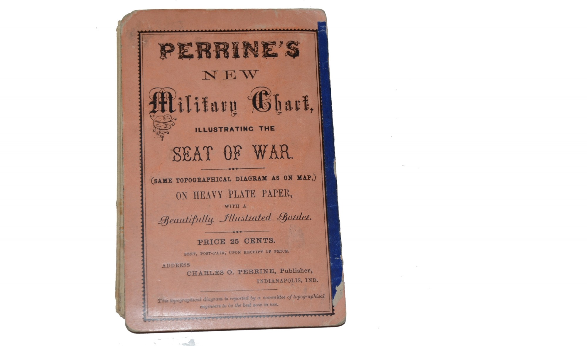 1862 DATED FOLDING MAP OF THE WAR BY PERRINE’S