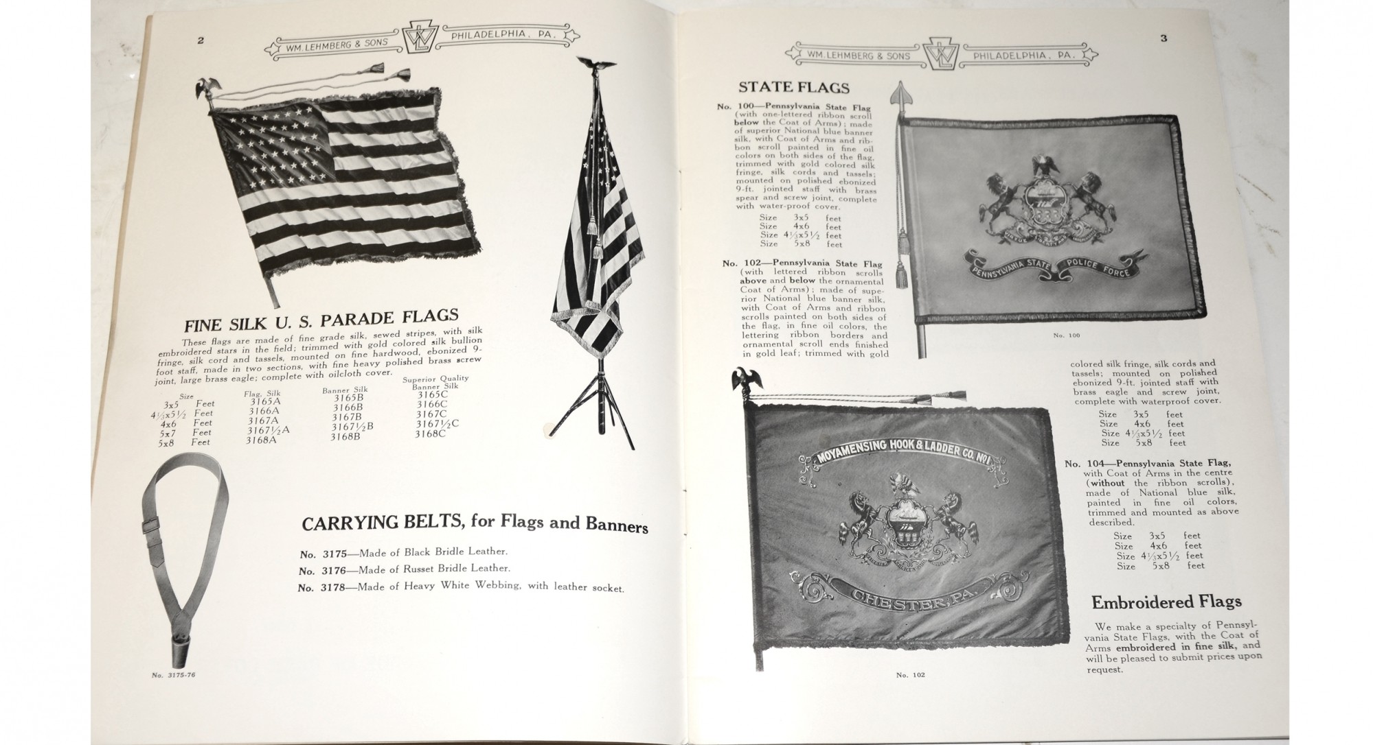 LOT OF THREE BADGE & FLAG CATALOGS — Horse Soldier