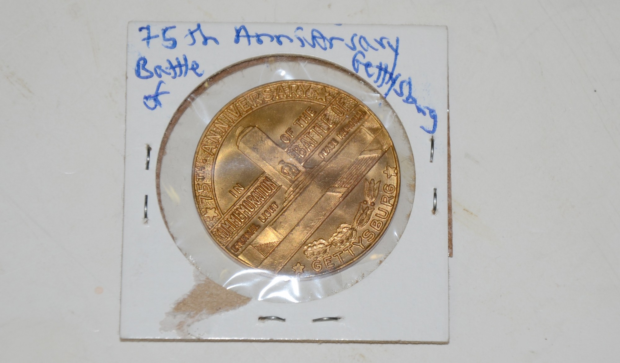 Alumni Token Samples GETTYSBURG 75TH REUNION TOKEN — Horse Soldier