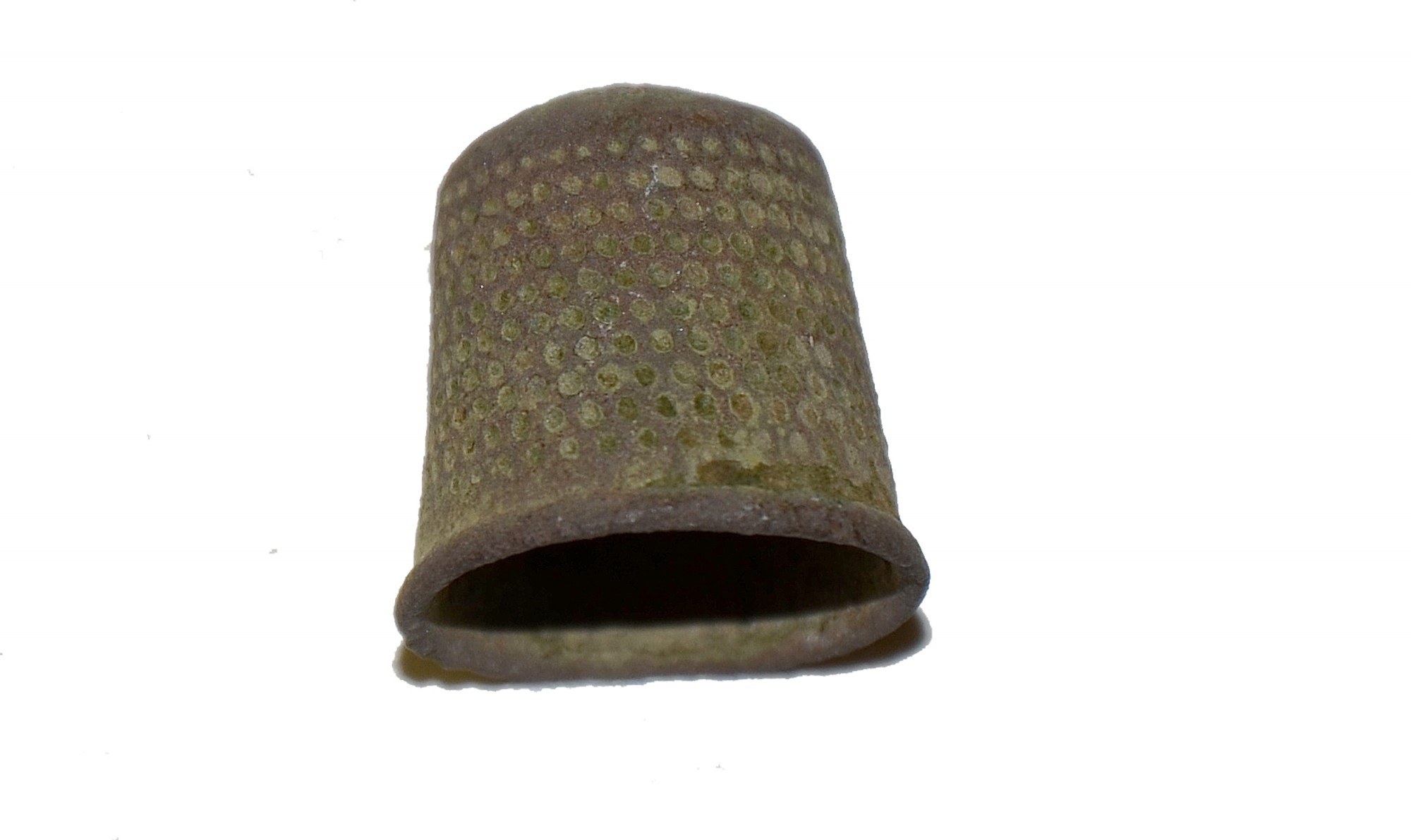 US/CS SOLDIER’S HOUSEWIFE BRASS THIMBLE FOUND AT EAST CAVALRY FIELD AT