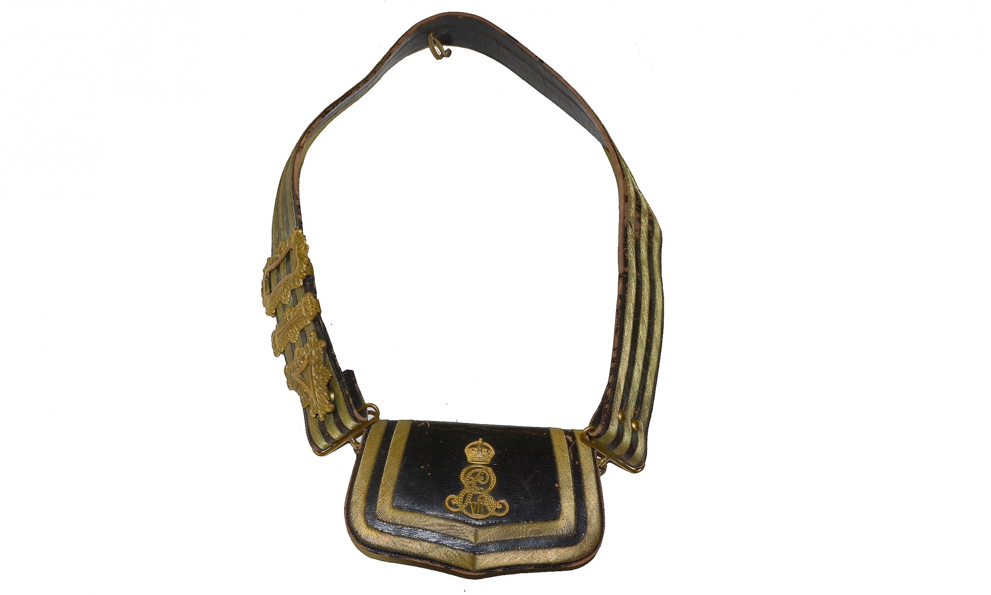 PRE-WORLD WAR ONE ENGLISH SHOULDER BELT & POUCH 