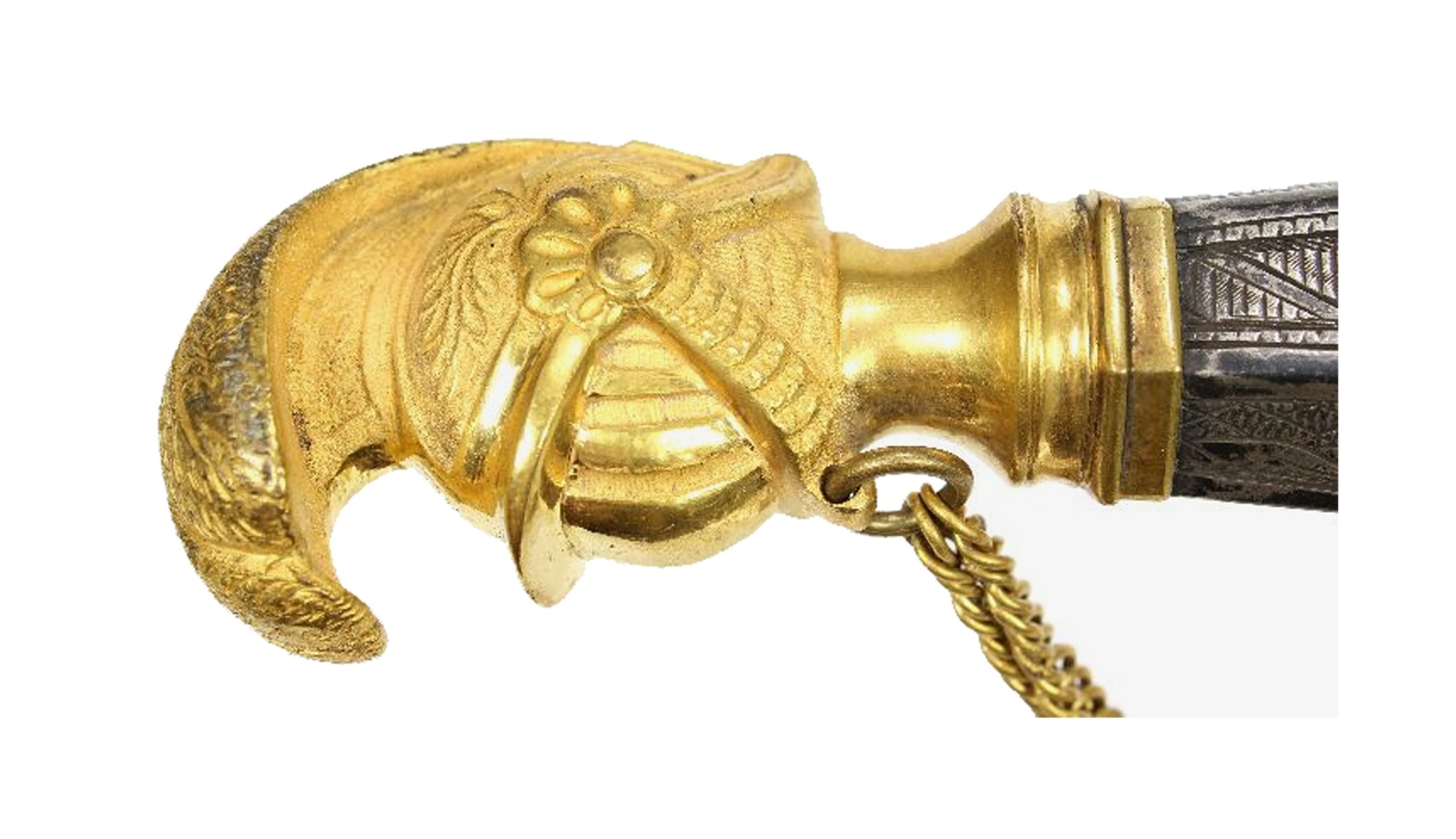 OFFICER’S SWORD BY AMES WITH SHEET SILVER GRIP AND CRUCIFORM GUARD