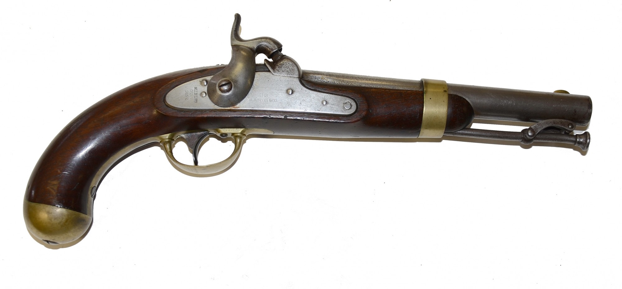 M1842 ASTON PERCUSSION PISTOL DATED 1852