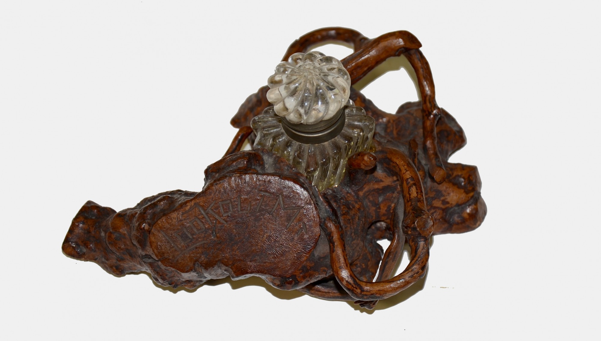 LOOKOUT MOUNTAIN INKWELL SOUVENIR, CIRCA 1880’s — Horse Soldier